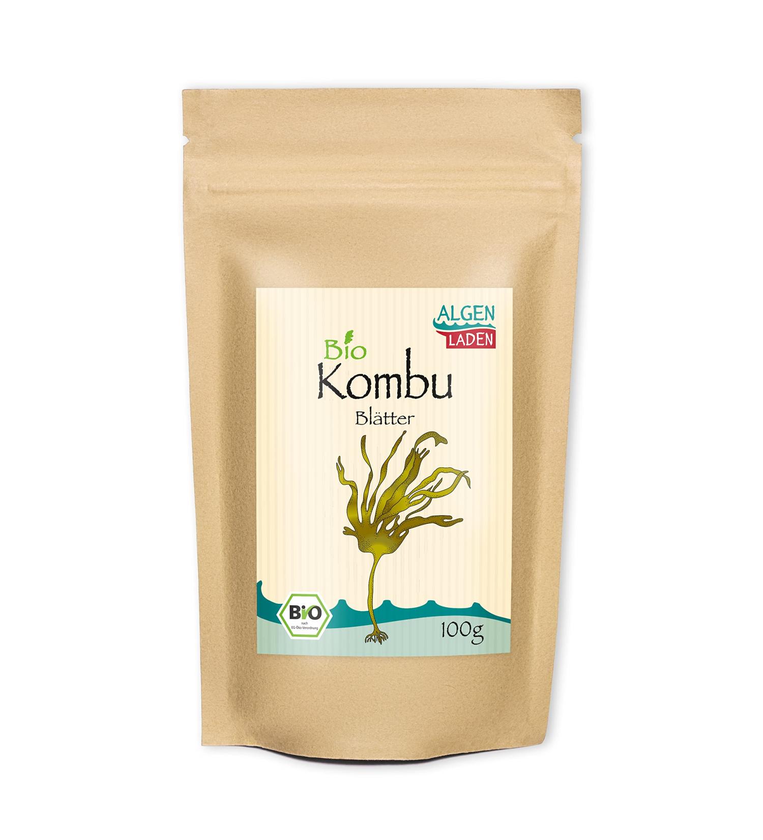 Algae Shop Bio Kombu Leaves - 100g | Edible Atlantic Algae for Dashi | Vegan & Raw Food - Buy Online on SooperMarket.com