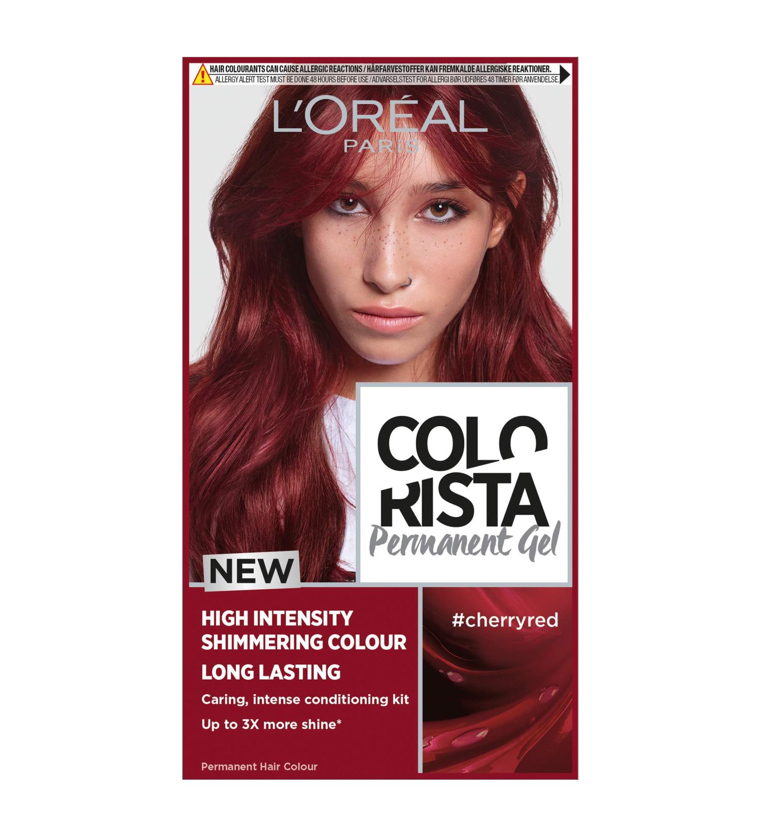 L'Or al Paris Colorista Permanent Cherry Red Hair Dye - Vibrant At-Home Color with High Shine - Buy Online on SooperMarket.com