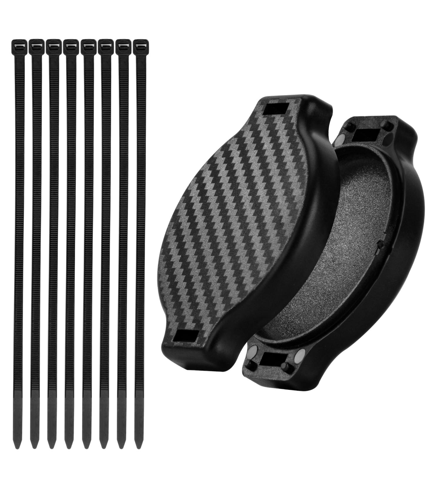AirTag Bicycle Saddle Mount | Hidden Bike Mount for AirTag | Includes 8 Cable Ties | Compatible with Bicycles & E-Bikes | Black - Buy Online on SooperMarket.com