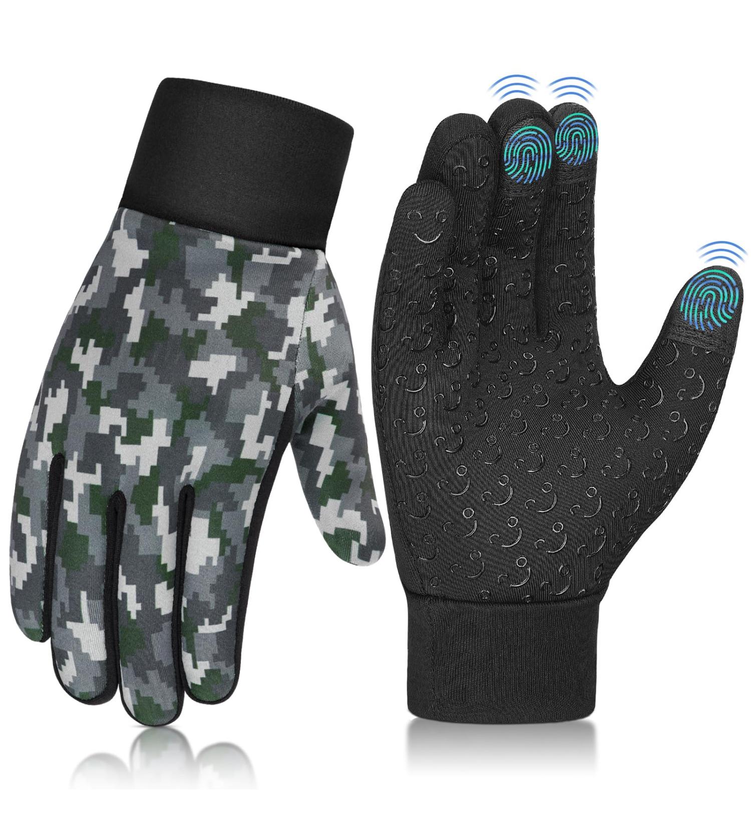 Buy Aotow Children's Winter Touchscreen Bicycle Gloves - Warm Anti-Slip Fleece for Ages 4-12 - Camouflage Design - Buy Online on SooperMarket.com