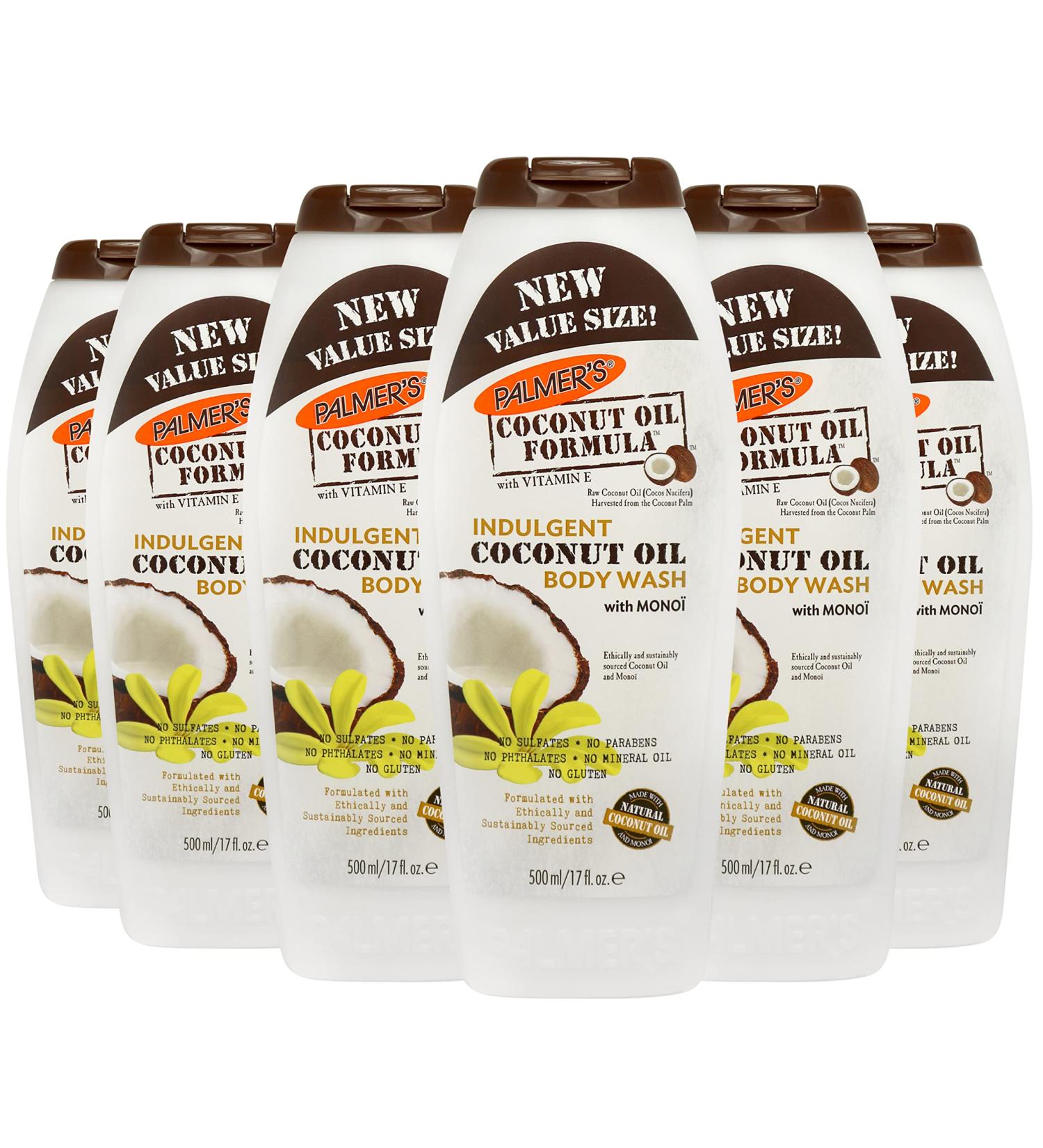 Palmer's Coconut Oil Body Wash With Monoi, 17 Fl Oz (Pack of 6) 17 Ounce (Pack of 6)