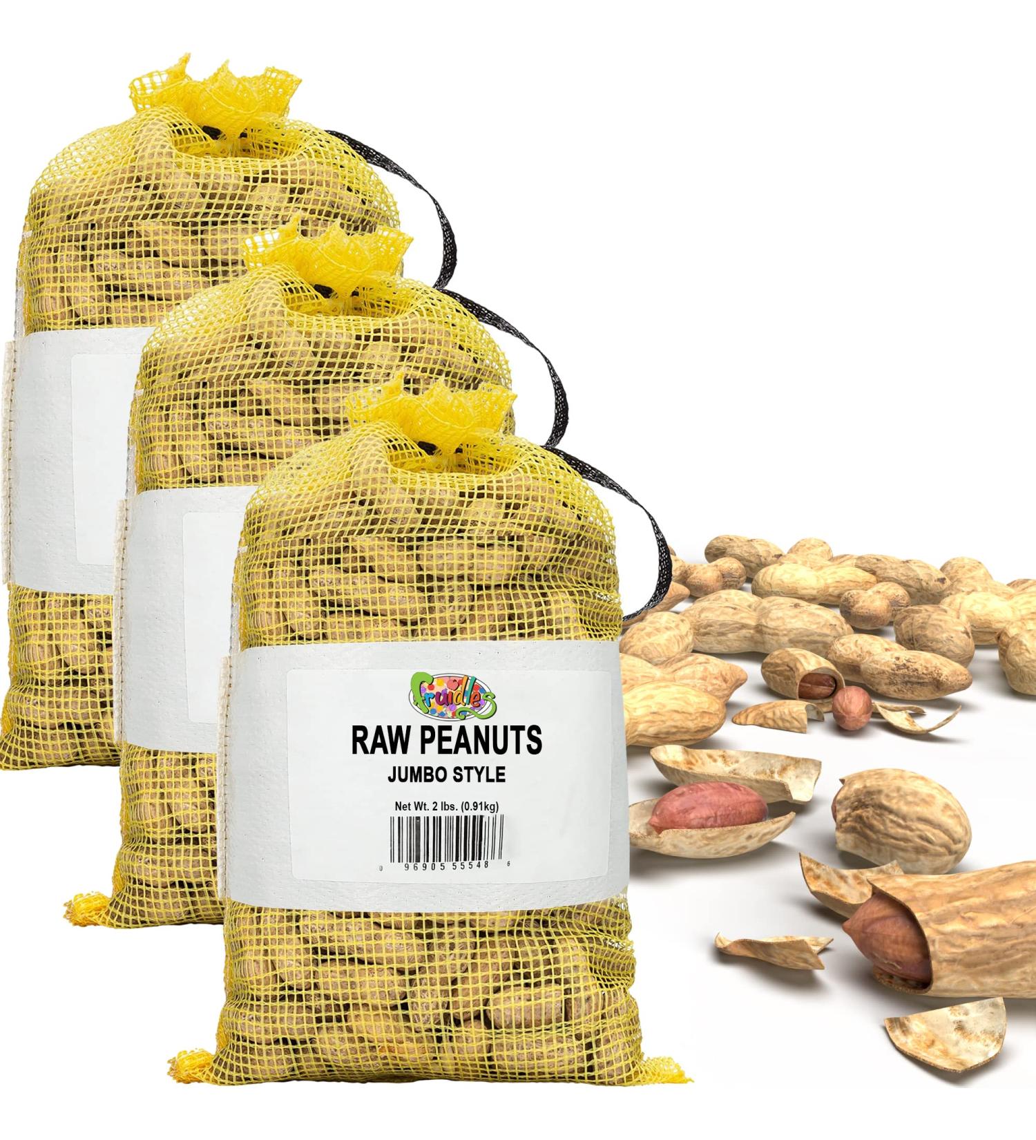 Fruidles Raw Peanuts in Shell - 2 Pound Bag (3-Pack) - Ideal for Boiling, Squirrels, Birds, and Wildlife - Buy Online on SooperMarket.com