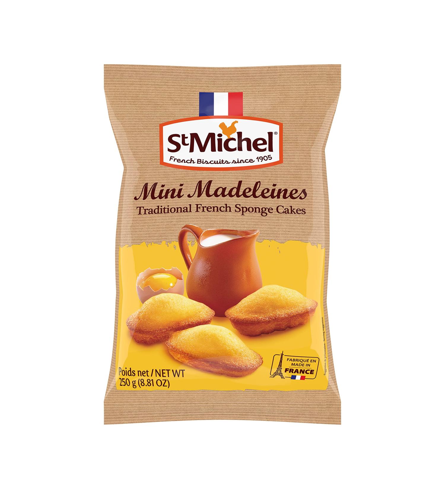 St Michel Mini Madeleines Traditional French Sponge Cakes 250g - Buy Online on SooperMarket.com