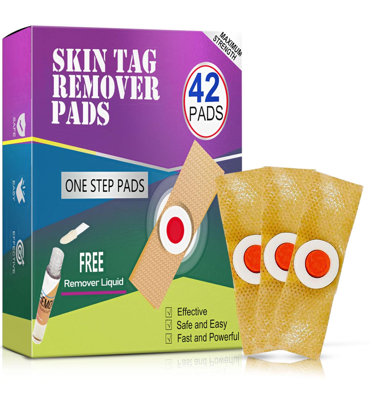 Skin Tag & Wart Remover Pads - Extra Strength, Fast & Safe Removal - 42 Count Pack - Suitable for All Skin Types - Buy Online on SooperMarket.com