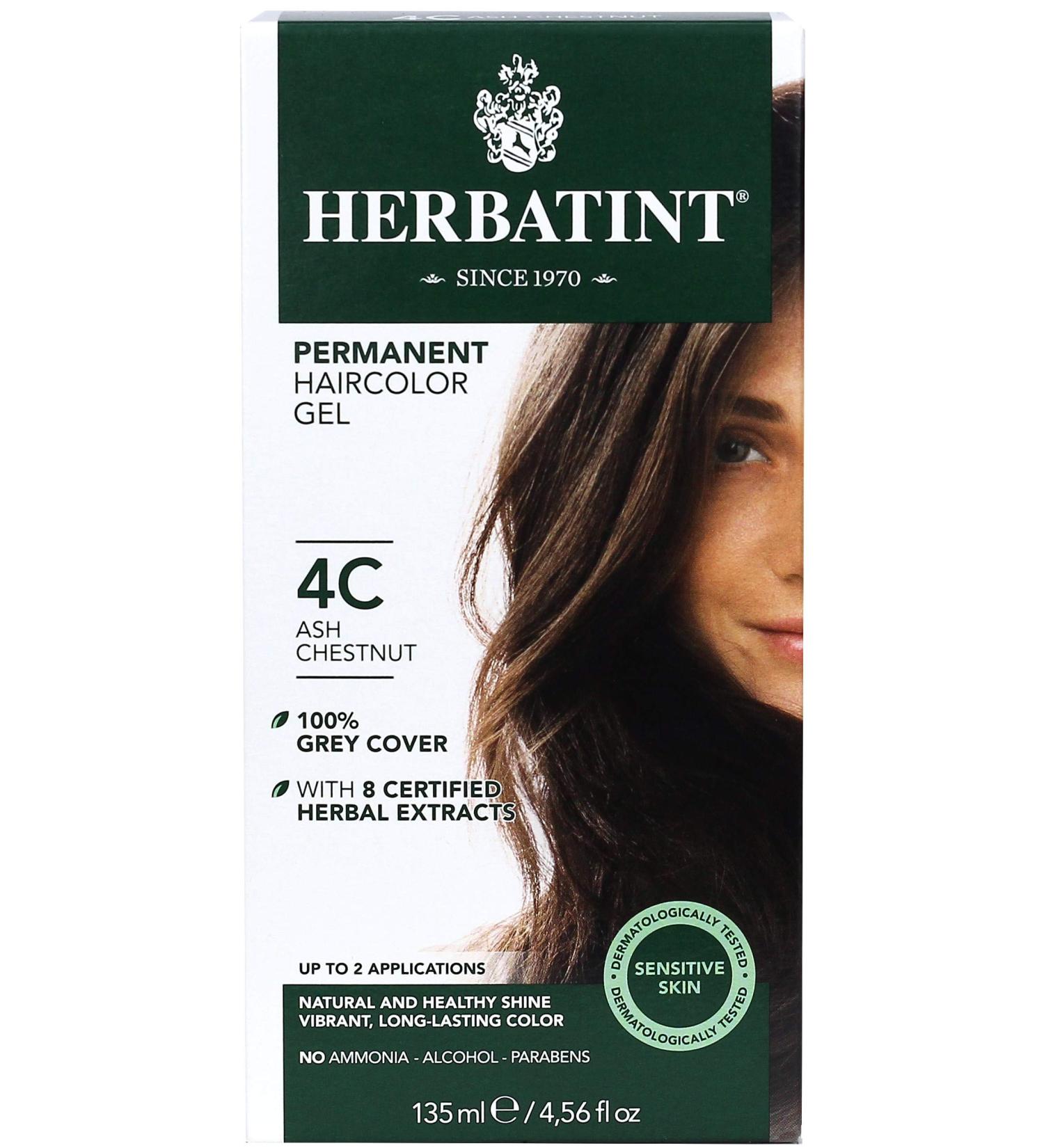 Herbatint 4C Ash Chestnut Hair Dye - Natural and Ammonia-Free - Buy Online on SooperMarket.com