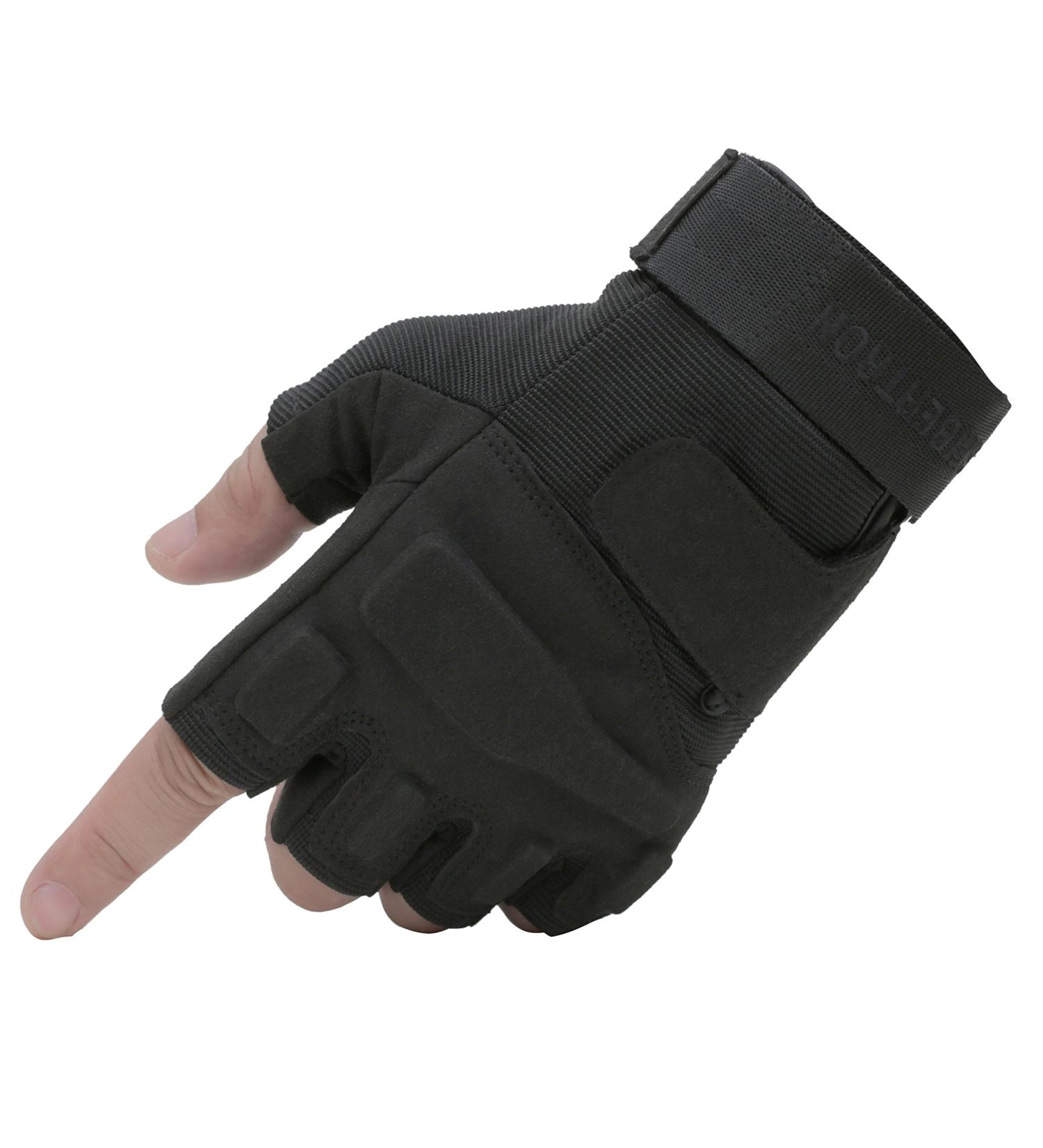 Seibertron Tactical Half Finger Gloves for Men & Women - 1/2 Finger Military Combat Gloves for Airsoft Paintball & Outdoor Activities - XXS Black - Buy Online on SooperMarket.com