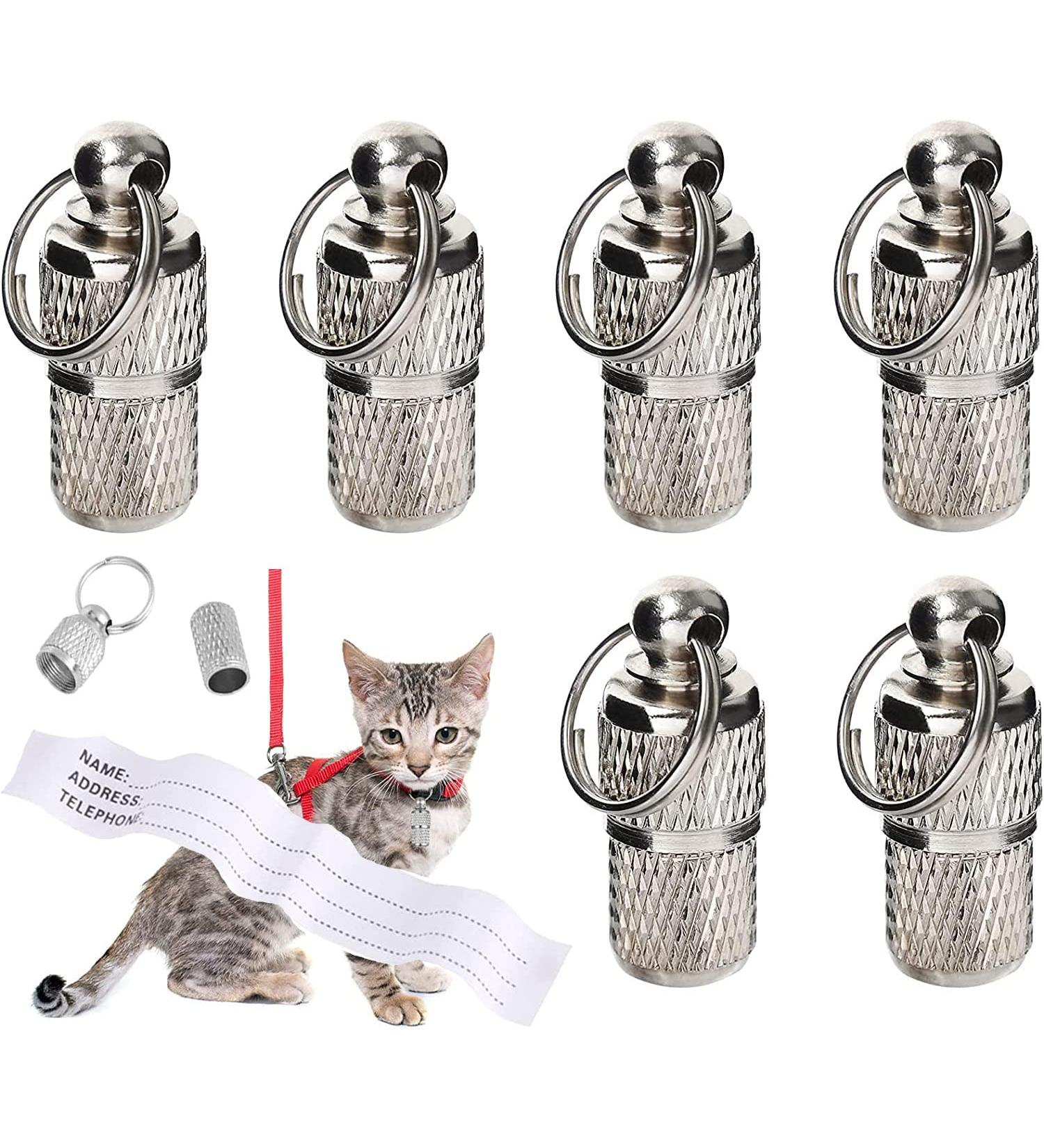 Personalized Address Tags for Dogs & Cats - 6 Pack Pet ID Pendants with Key Ring - Durable Animal Accessories - Buy Online on SooperMarket.com