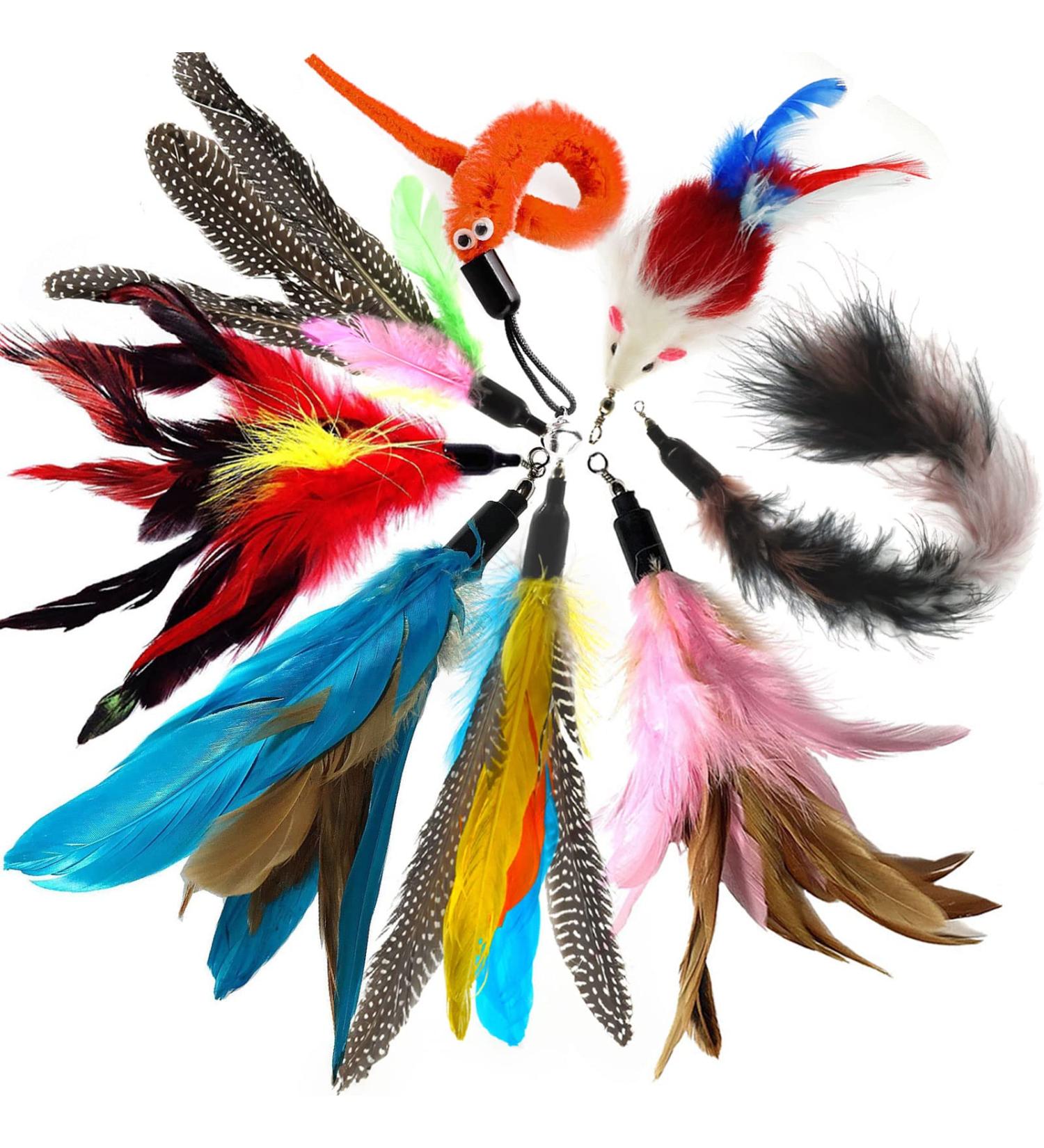 onebarleycorn Cat Toys Feather Refills for Cat Wand Toys Interactive include Replacement Feathers 1 Count (Pack of 1) - Buy Online on SooperMarket.com