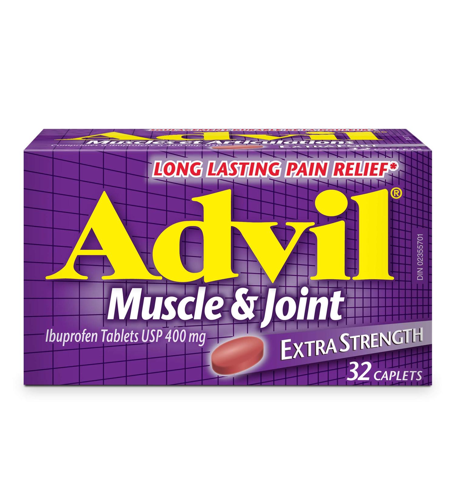 Advil Muscle and Joint (32 Count) 400 mg ibuprofen Muscle Pain Joint Pain Temporary Pain Reliever 32 Count (Pack of 1) - Buy Online on SooperMarket.com