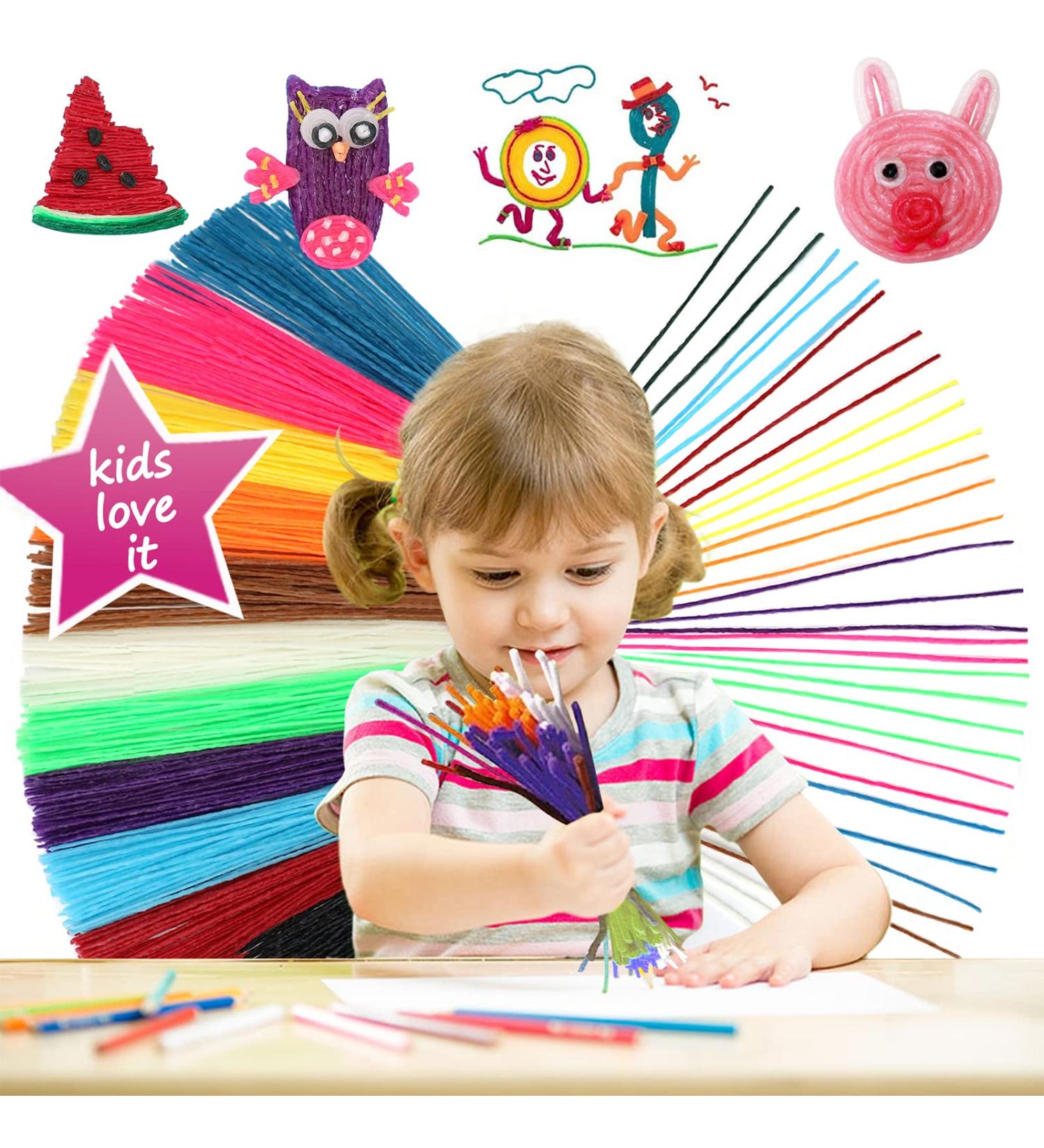 Bofoho 500pc Bendable Wax Yarn Sticks: Non-Toxic Craft Material - Perfect Gift for Teen DIY Projects - Buy Online on SooperMarket.com