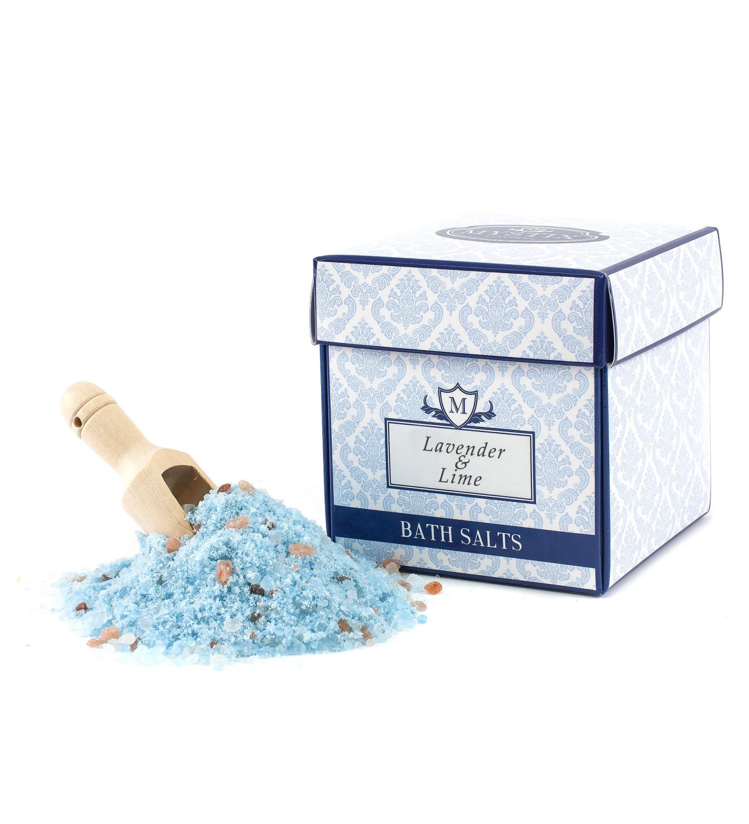 London Lavender & Lime Bath Salts | 100% Natural Epsom Dead Sea & Himalayan Pink Salts | Handmade UK Gift - Buy Online on SooperMarket.com