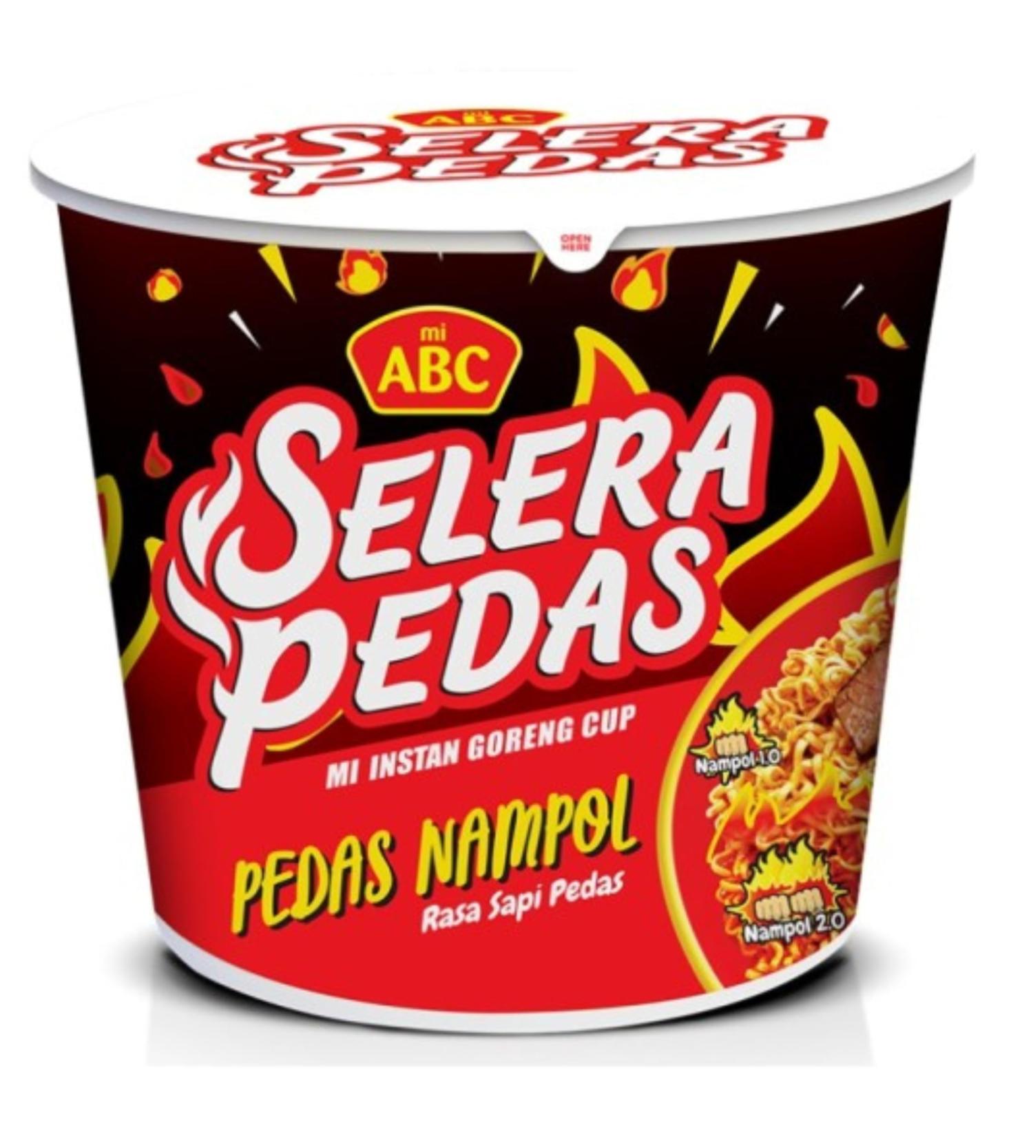 Mi ABC Cup Goreng Fried Noodles Spicy fried Noodles Beef Flavour 80g - 12 Pack - Product of Indonesia - Buy Online on SooperMarket.com