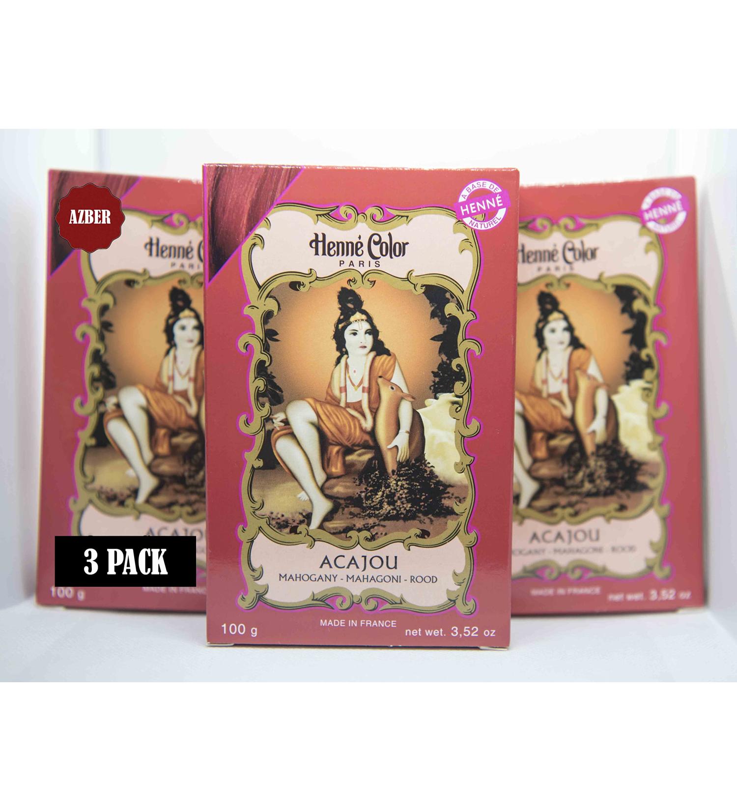 Henne Color Henna Powder Mahogany 100gm (PACK OF 3) Mahogany 100 g (Pack of 3)
