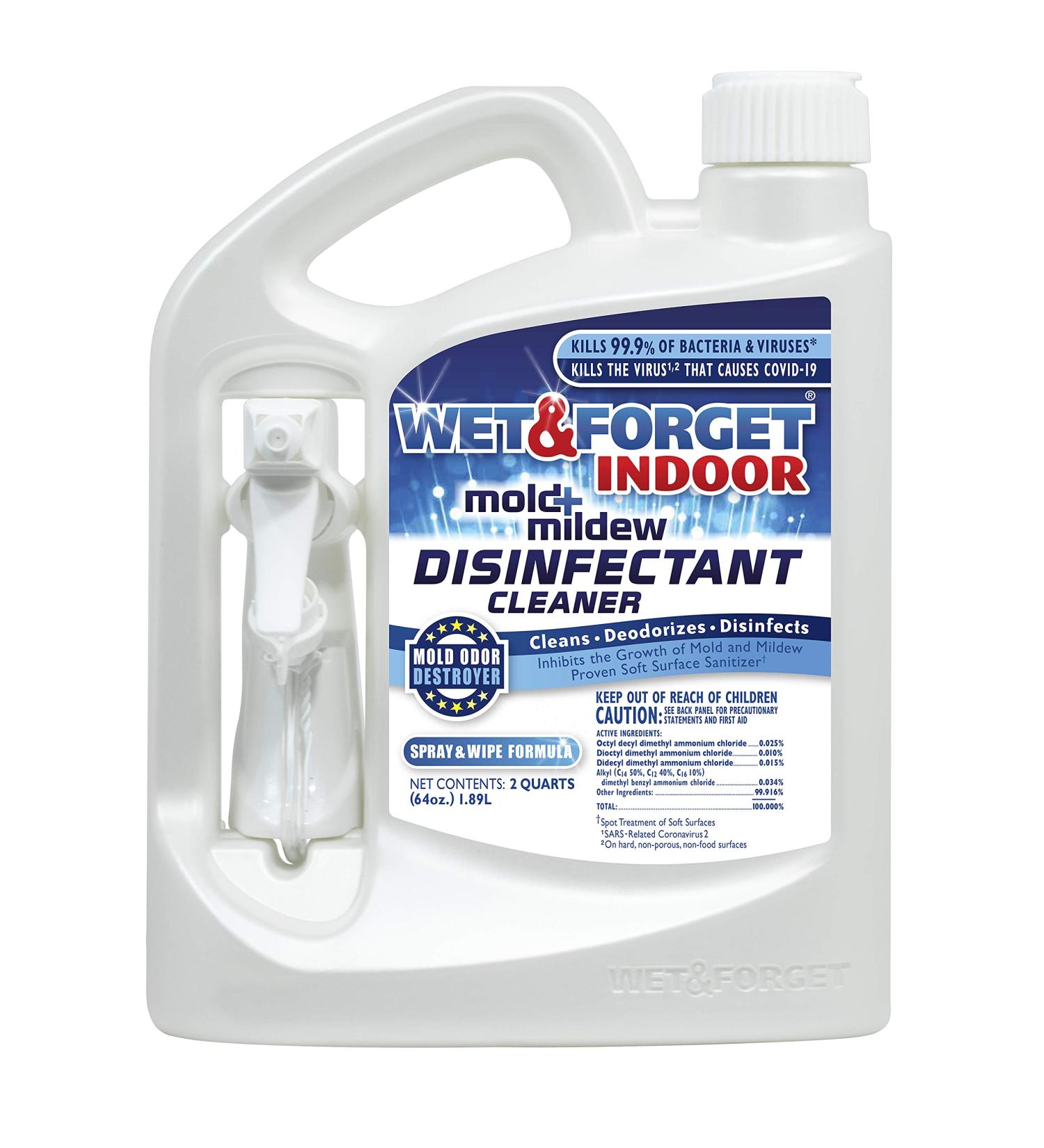 Wet  Forget Indoor Mold and Mildew All-Purpose Cleaner Deodorizes Disinfects Kills 99.9 of Bacteria and Viruses Ready to Use 64 Fl. Oz. - Buy Online on SooperMarket.com