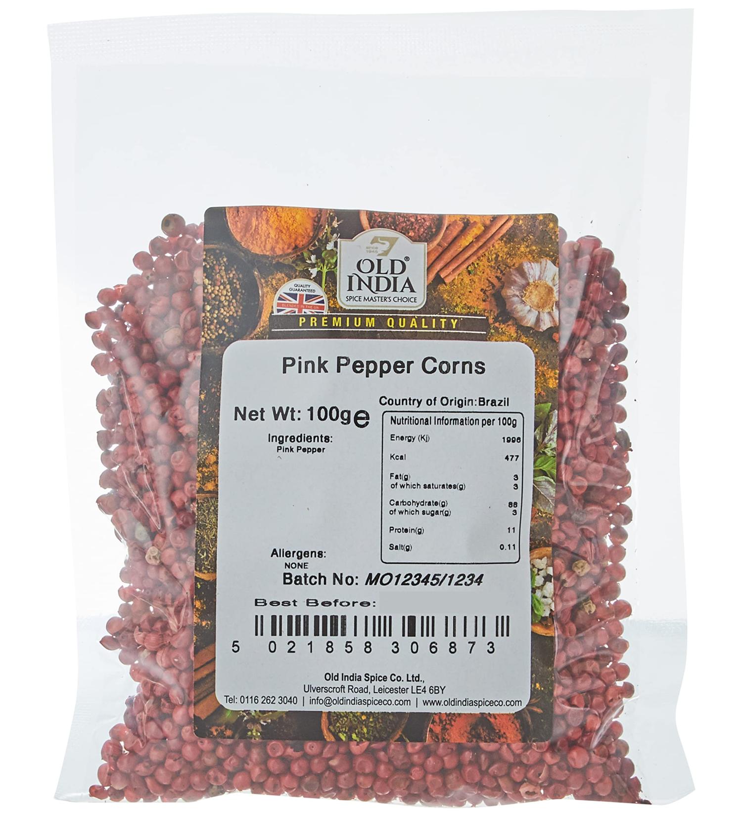 Old India Pink Peppercorns 100g - Premium Quality, Pack of 1 - Buy Online on SooperMarket.com