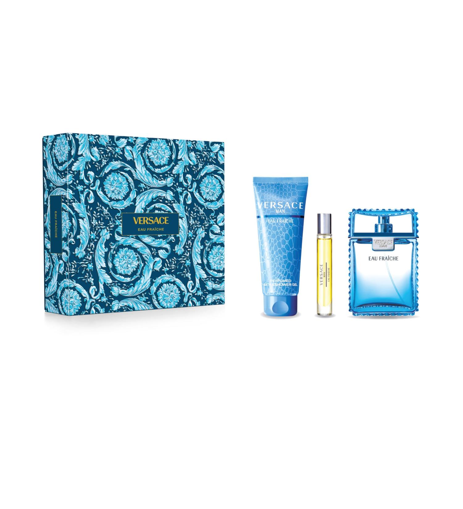 Versace EAU FRAICHE 3 PIECE GIFT SET - 3.4 OZ EAU DE TOILETTE SPRAY