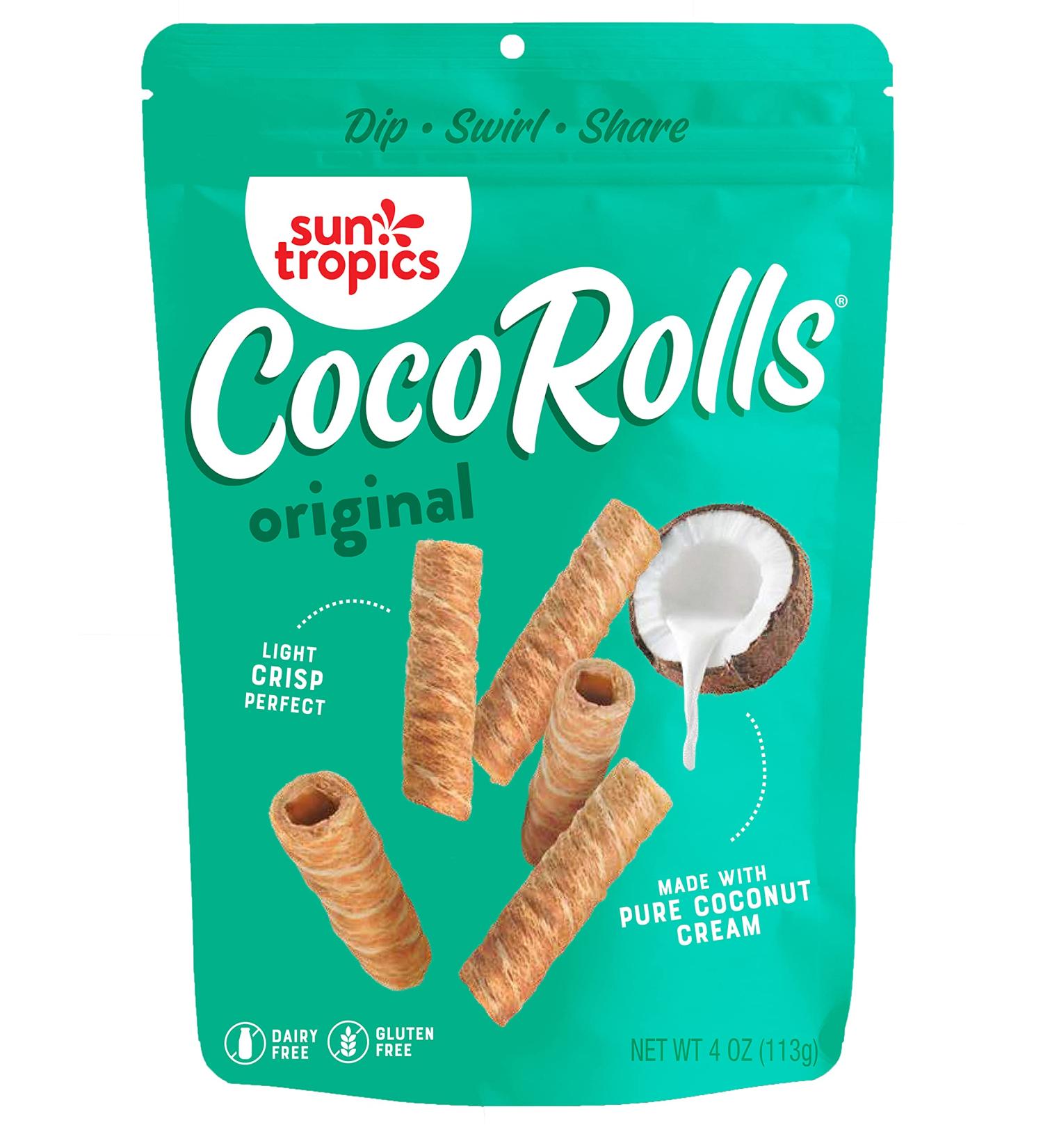 Buy Sun Tropics CocoRolls Original 4 OZ - Delicious Coconut Snack - Buy Online on SooperMarket.com