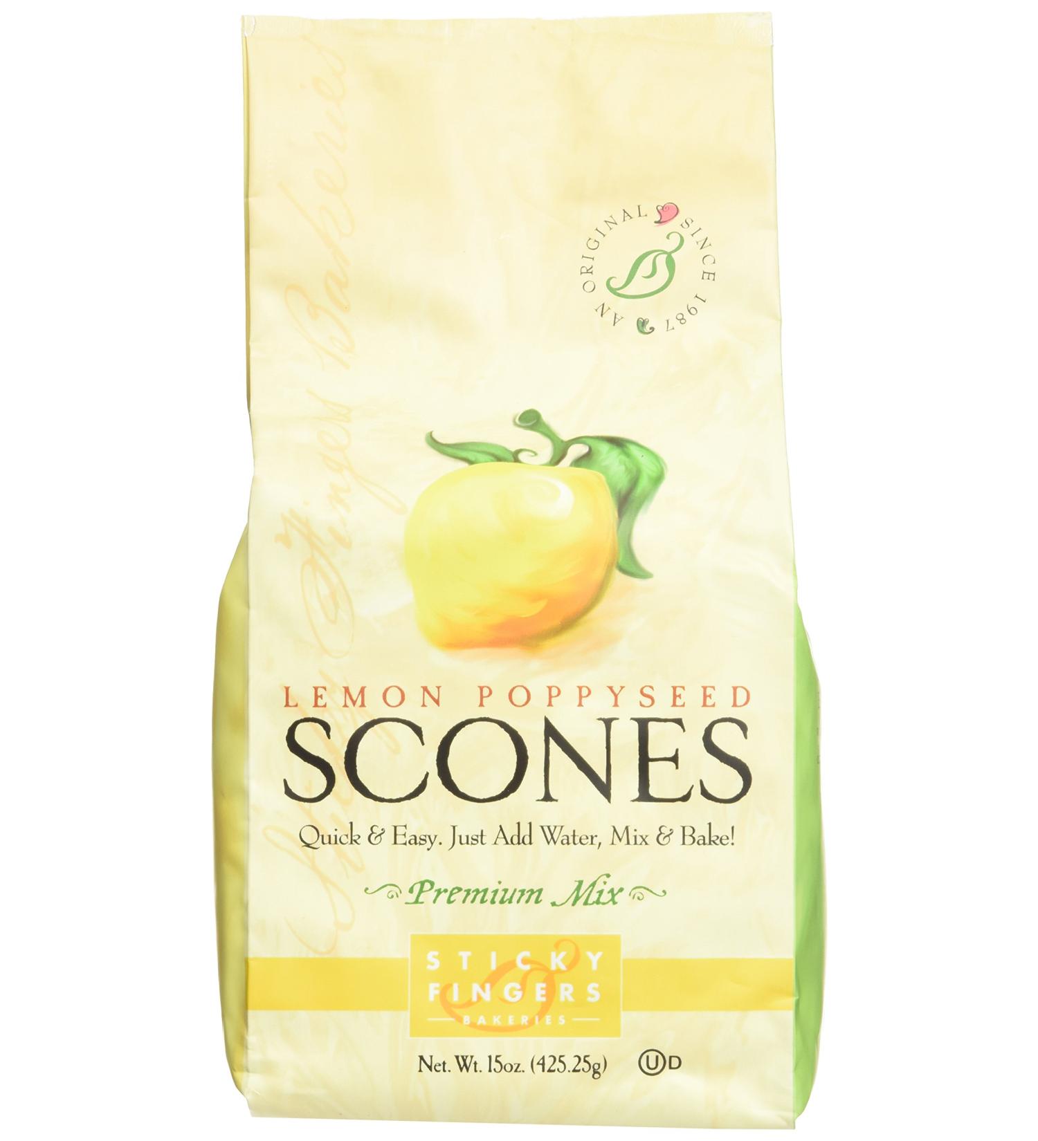 Sticky Fingers Lemon Poppyseed Scone Mix 15oz - Pack of 1 - Buy Online on SooperMarket.com