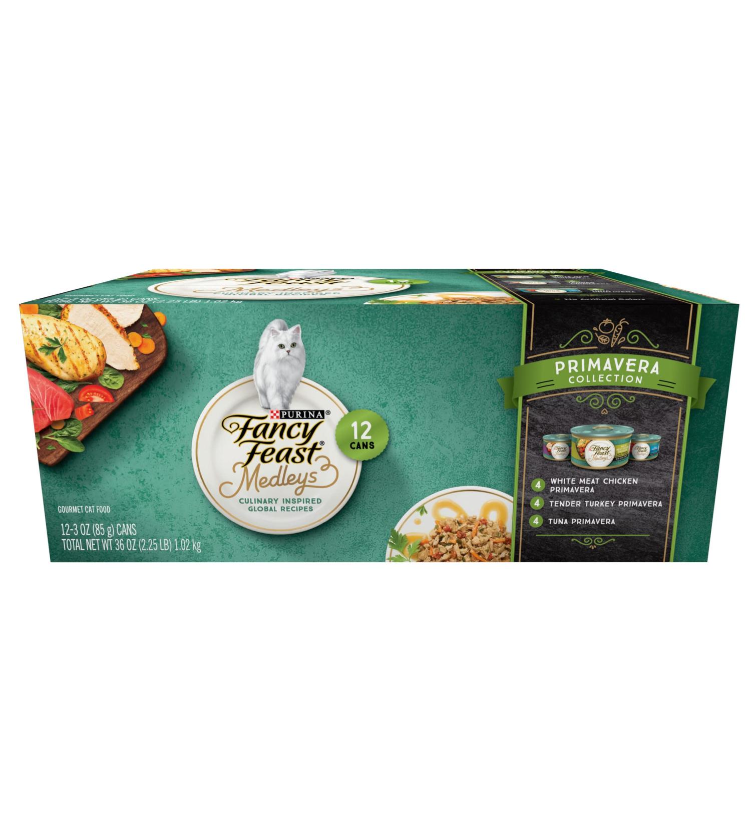 Purina Fancy Feast Gravy Wet Cat Food Variety Pack - Medleys Primavera Collection - 24 Cans x 3 oz - Buy Online on SooperMarket.com