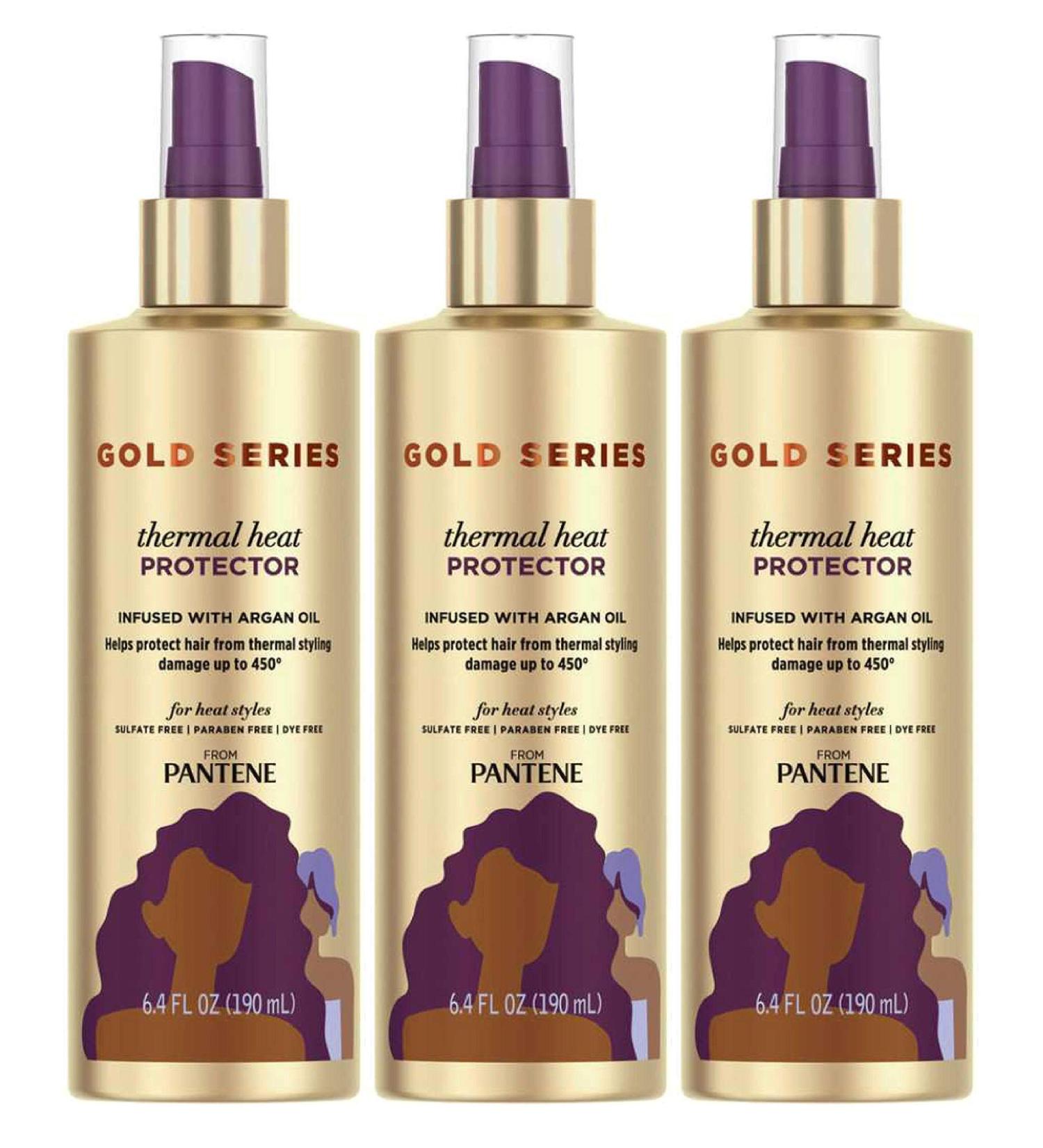 Pantene Gold Series Thermal Heat Protector 6.4oz Pump (190ml) - 3 Pack - Buy Online on SooperMarket.com