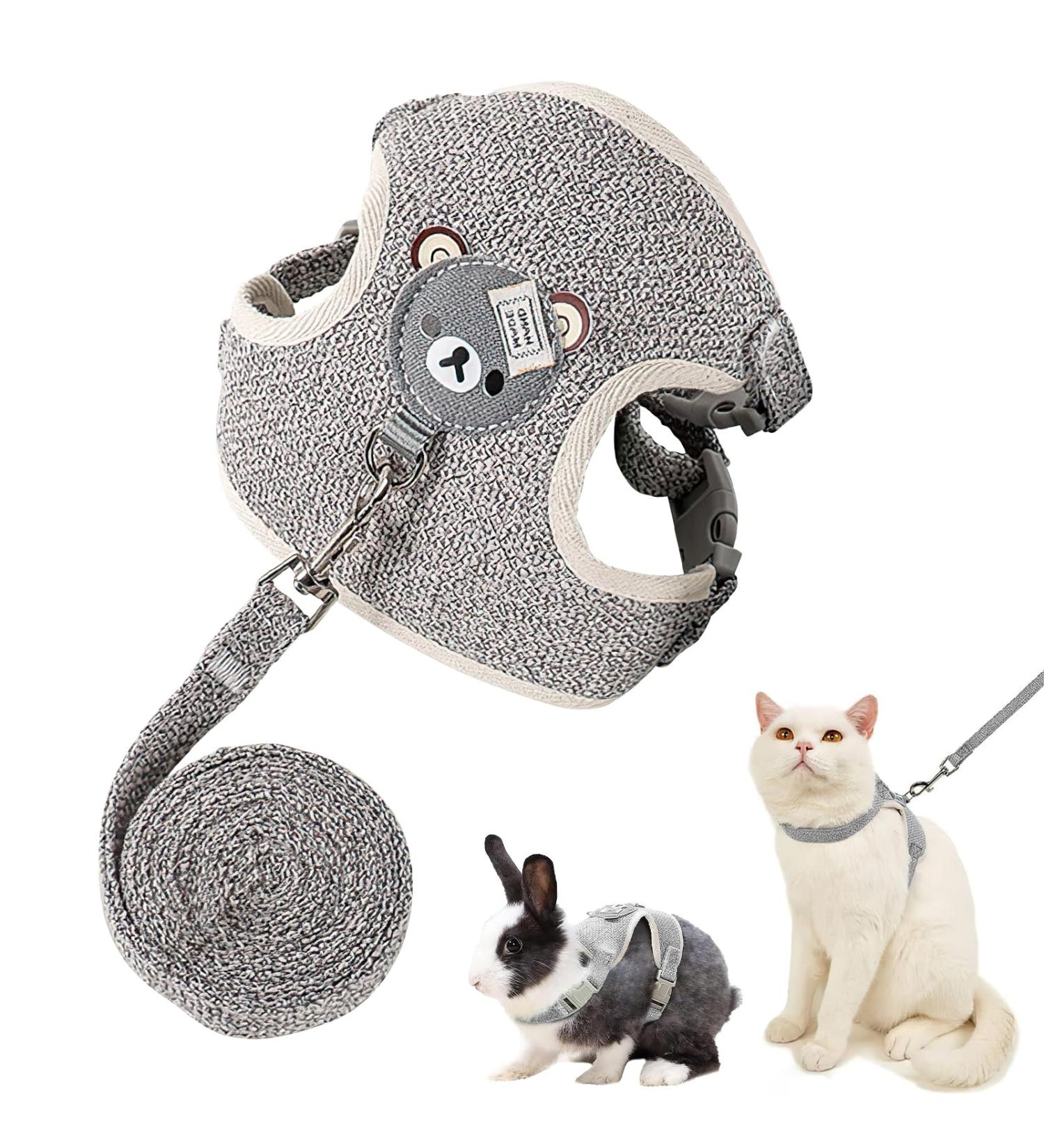 Adjustable Rabbit Dishes & Leash for Dwarf Rabbits | Soft Pet Bowls for Rabbits Cats & Small Dogs - International Shipping - Buy Online on SooperMarket.com