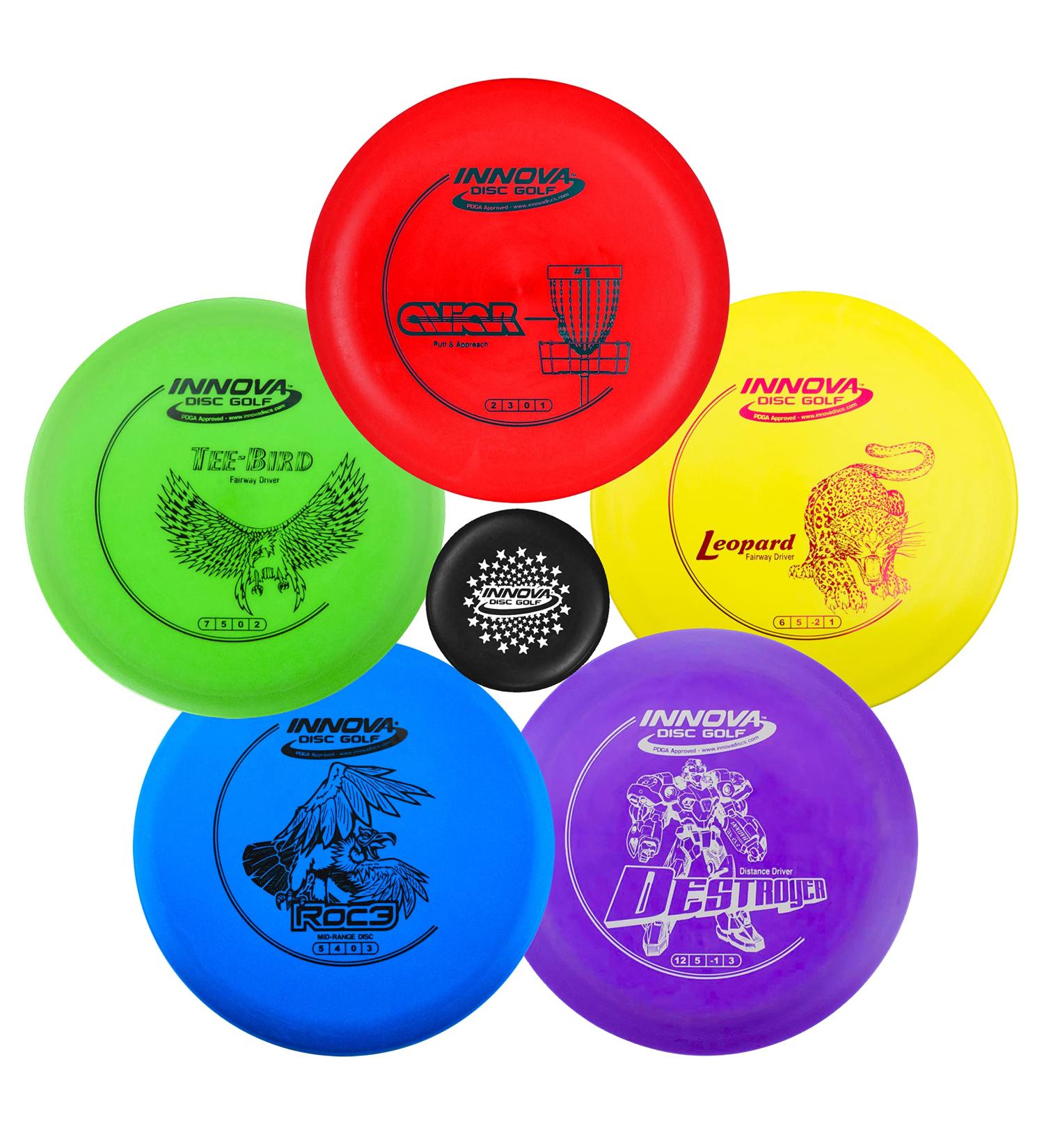 INNOVA Disc Golf Starter Set 160-180g - Putter, Mid-Range, Driver - PDGA Approved - Frisbee Golf Disc Set - Buy Online on SooperMarket.com