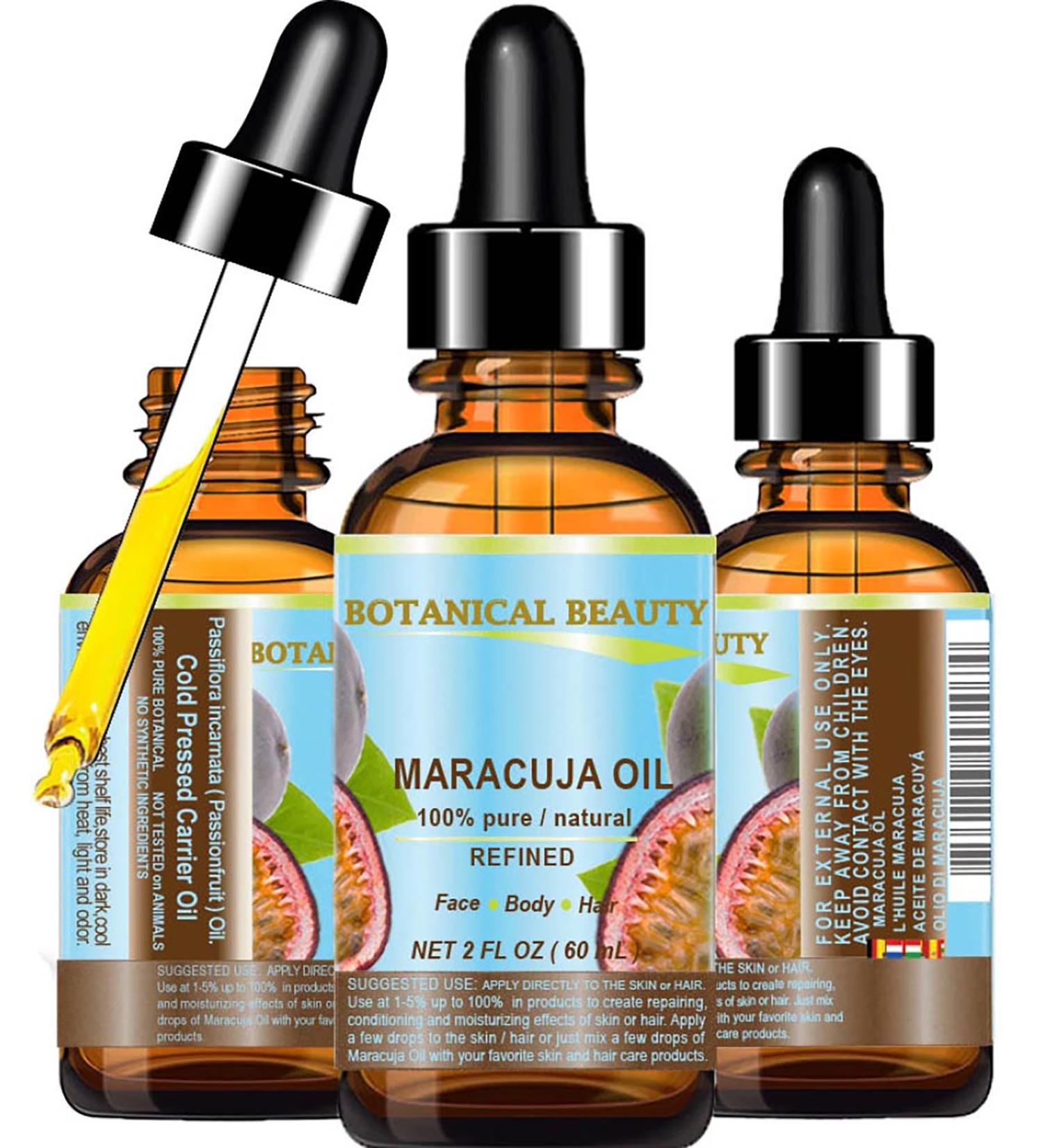 100% Pure Maracuja Oil - Cold Pressed Natural Oil for Face Skin Hair & Body | Vitamin C Rich - 2 Fl. oz - Buy Online on SooperMarket.com
