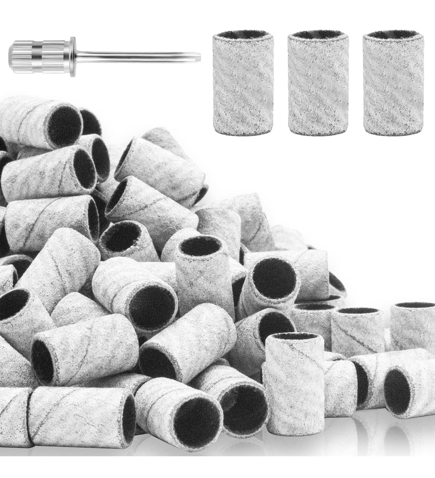 100Pcs 240 Grit Nail Sanding Bands for Nail Drill Set - Fine Grit Nail Sanding Bands with 3/32 Nail Bit for Manicure & Pedicure - Buy Online on SooperMarket.com
