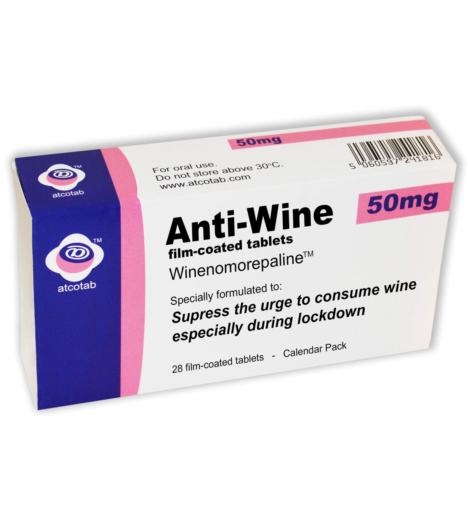 That's Amazing Lockdown Joke Pill Box Prank - Fill with your own sweets or chocolates - Great Xmas or Birthday Gift (Anti Wine)