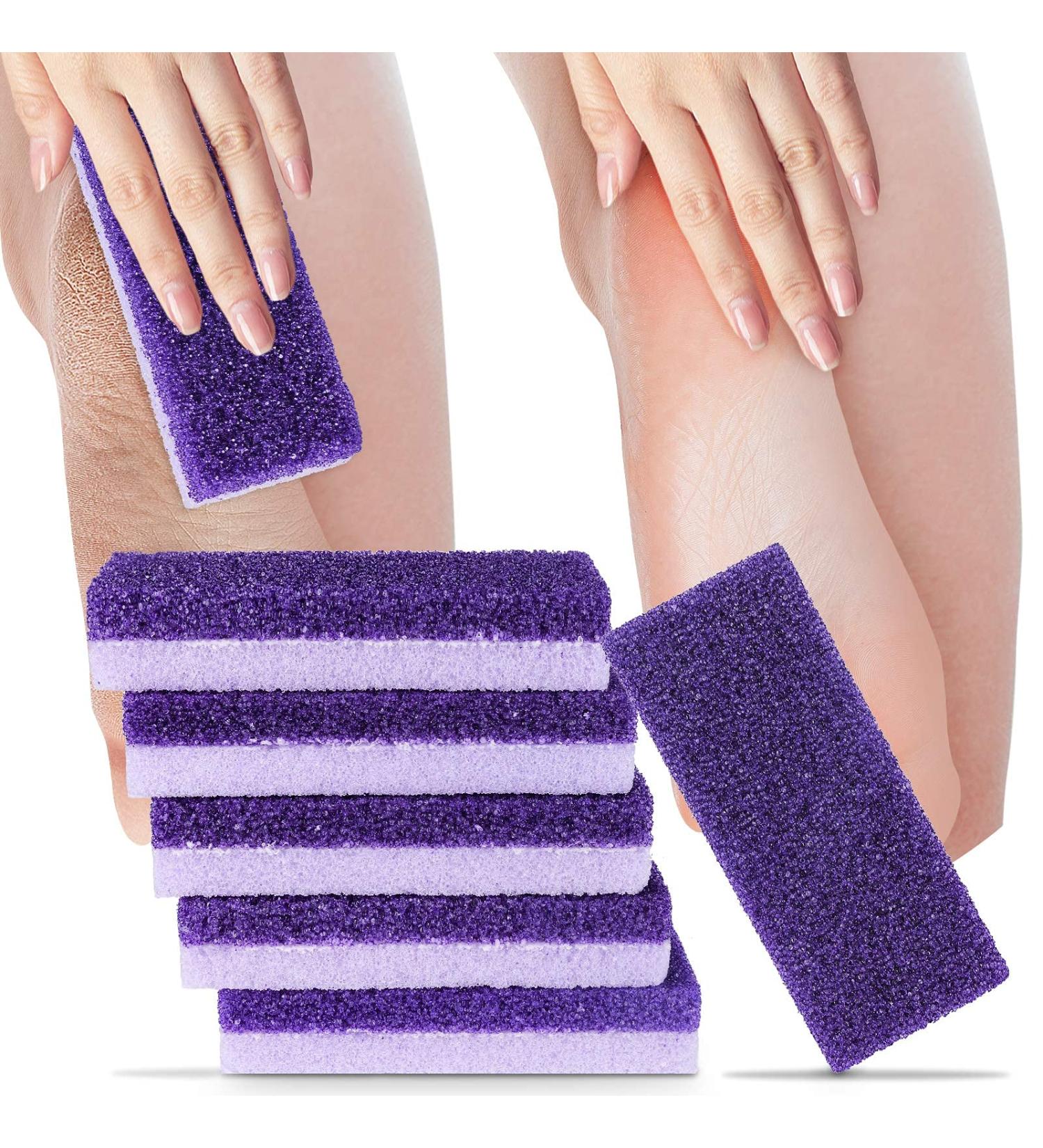 Pumice Stone 6 Pack Foot Scrubber & Callus Remover - Dead Skin Remover for Feet, Heels, Hands and Body - Purple - Buy Online on SooperMarket.com