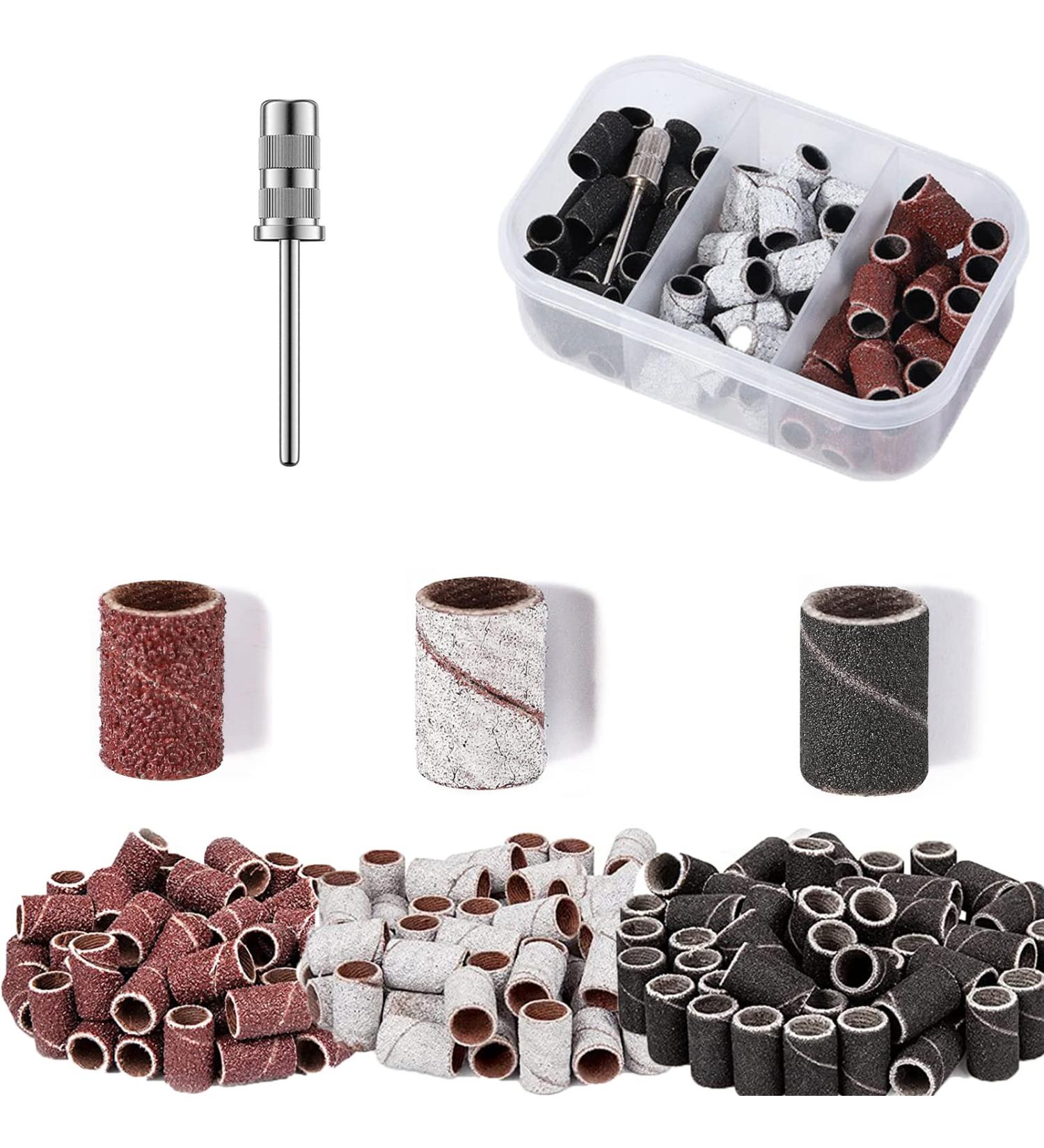 Sanding Bands for Nail Drill - 75pcs #80#120#180 Grit Manicure Efile Sanding Bits Replacement - 3/32 Inch Grinding Polishing Nail Sanding Bands - Ideal for Manicures and Pedicures - Buy Online on SooperMarket.com