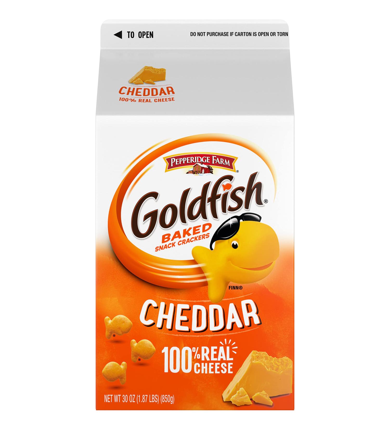 Goldfish Cheddar Snack Crackers - 30 oz Carton - Buy Online on SooperMarket.com