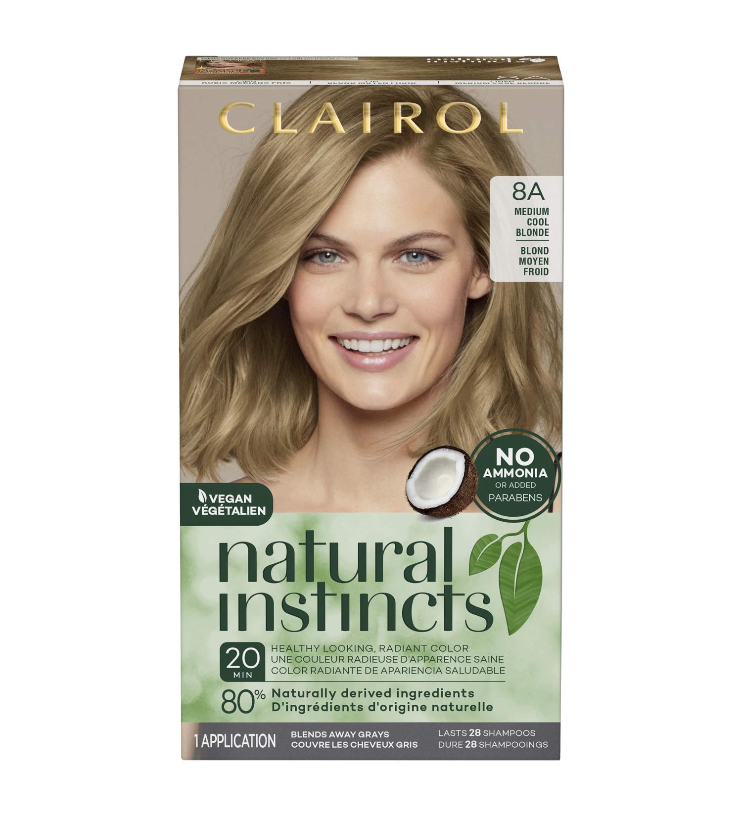 Clairol Natural Instincts 8A Medium Cool Blonde Demi-Permanent Hair Dye - 5.85 Fl Oz - Buy Online on SooperMarket.com