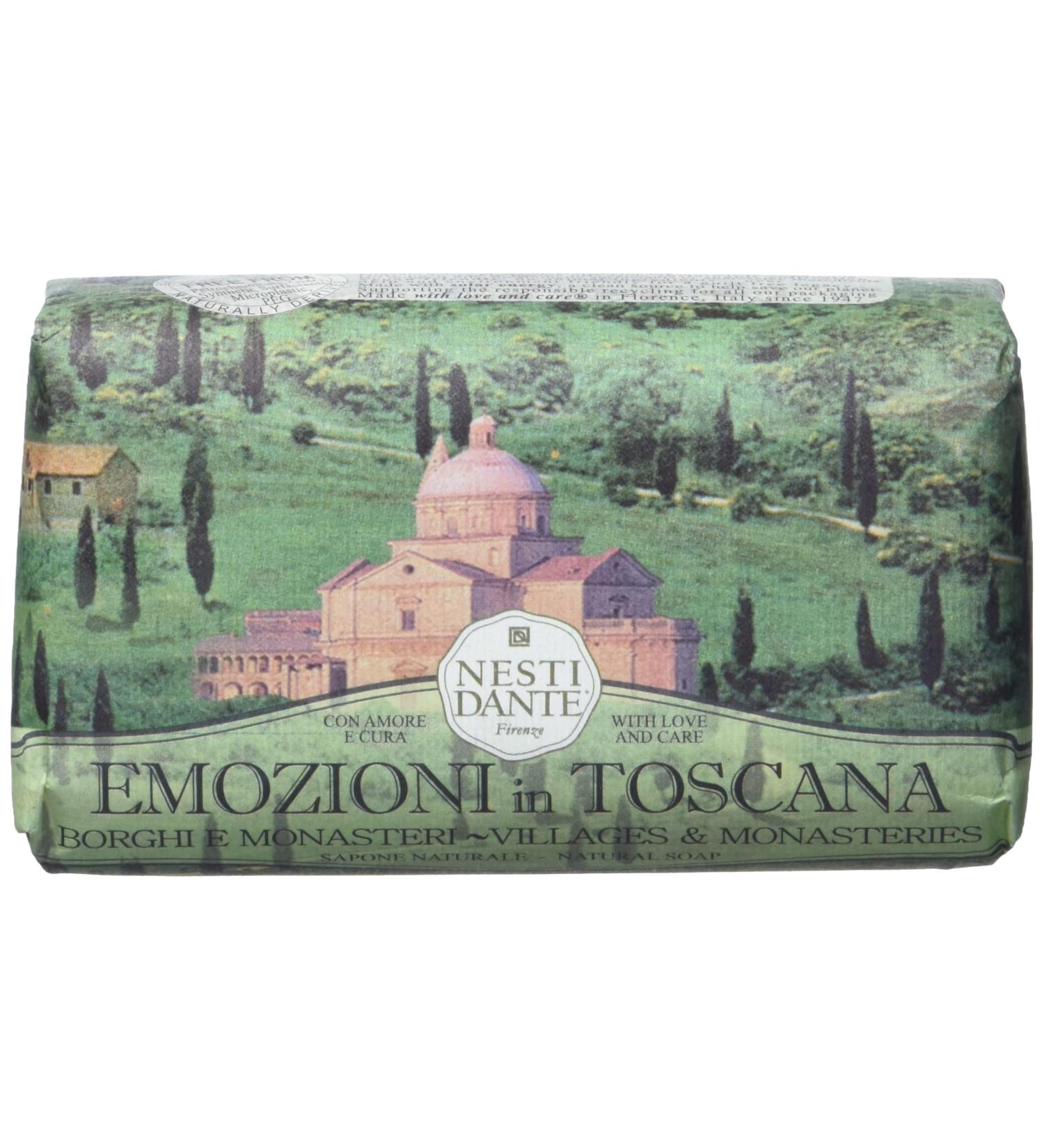 Buy Nesti Dante Emozioni in Toscana Natural Soap - Villages & Monasteries 8.8oz | Premium Italian Soap for Skincare - International Shipping Available - Buy Online on SooperMarket.com