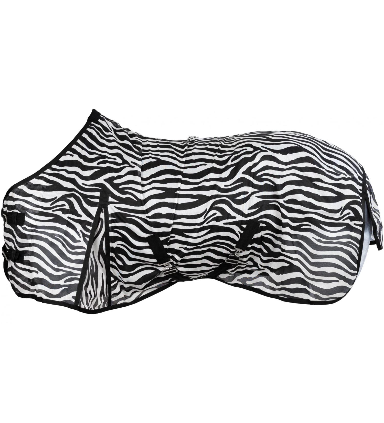 RL24 Zebra Flying Ceiling Horse Blanket | Tear-Resistant Fine-Meshed WeideDecke | Insect Protection & Extra Long Pages | Outdoor Use | 125cm Black & White - Buy Online on SooperMarket.com