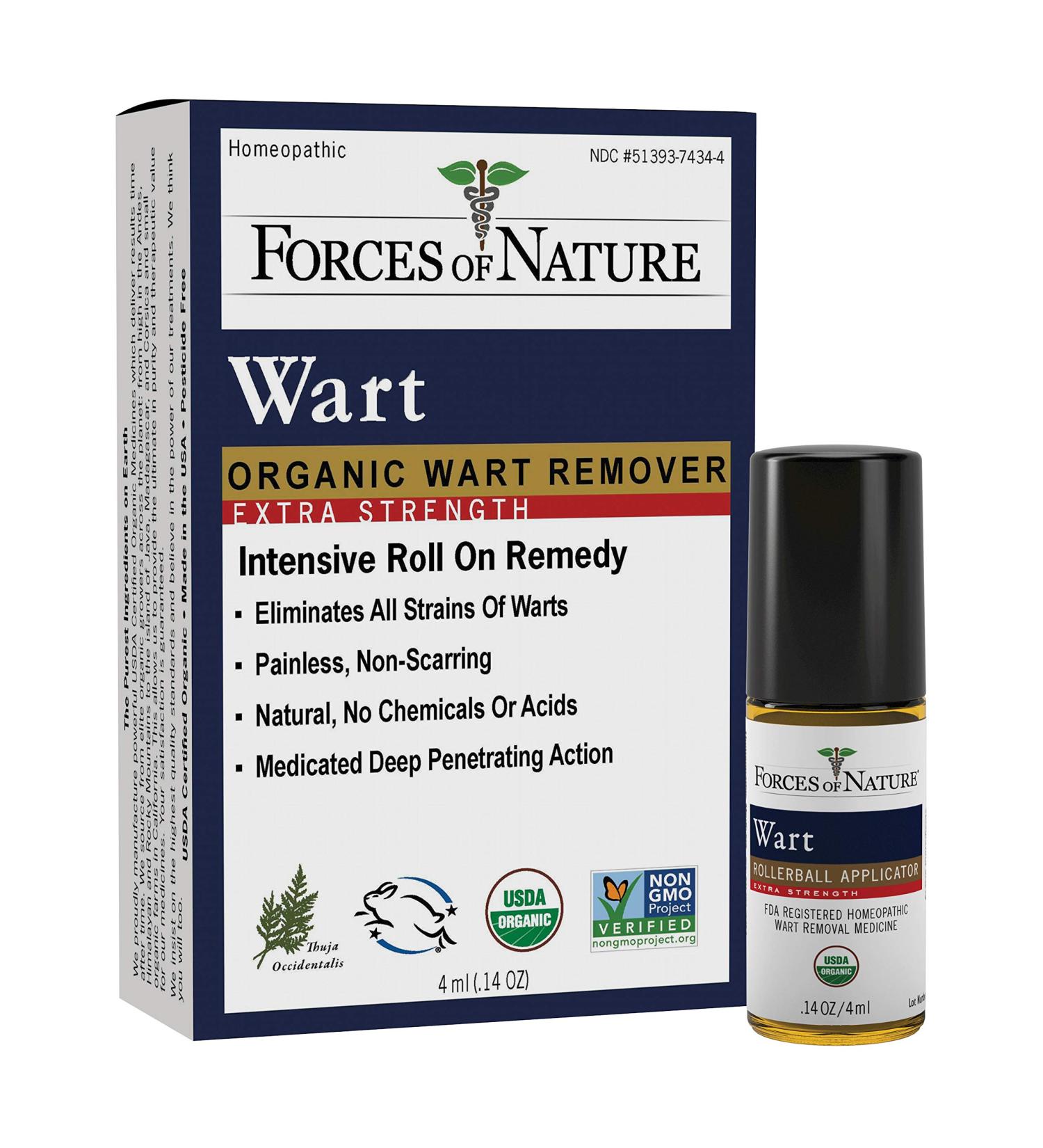 Extra Strength Organic Wart Remover - Forces Of Nature Roll-On 0.14 oz - Buy Online on SooperMarket.com