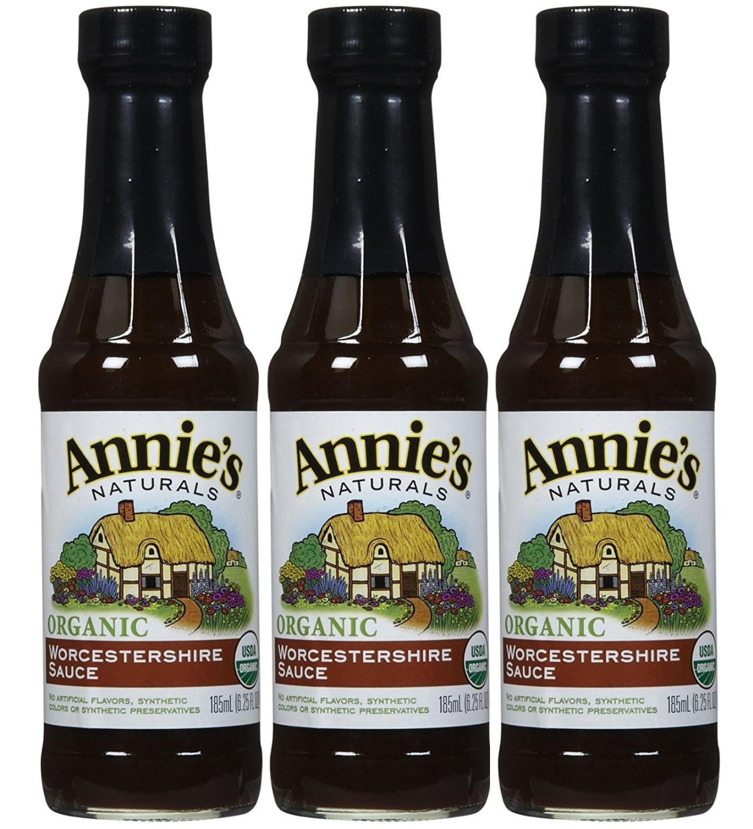 Annies Homegrown Organic & Vegan Worcestershire Sauce 6.25 Ounce (Pack of 3) - Pack Of 3