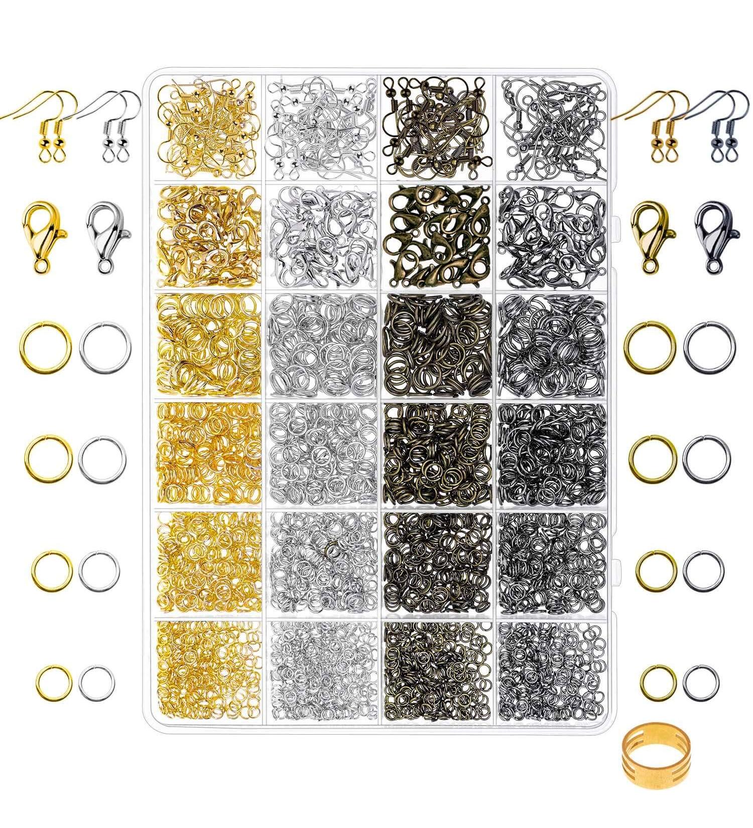 Paxcoo 3200Pcs Jewelry Repair Kit - Jump Rings, Clasps, Earring Hooks for Making Supplies and Findings - Necklace Bracelets Repair - Buy Online on SooperMarket.com