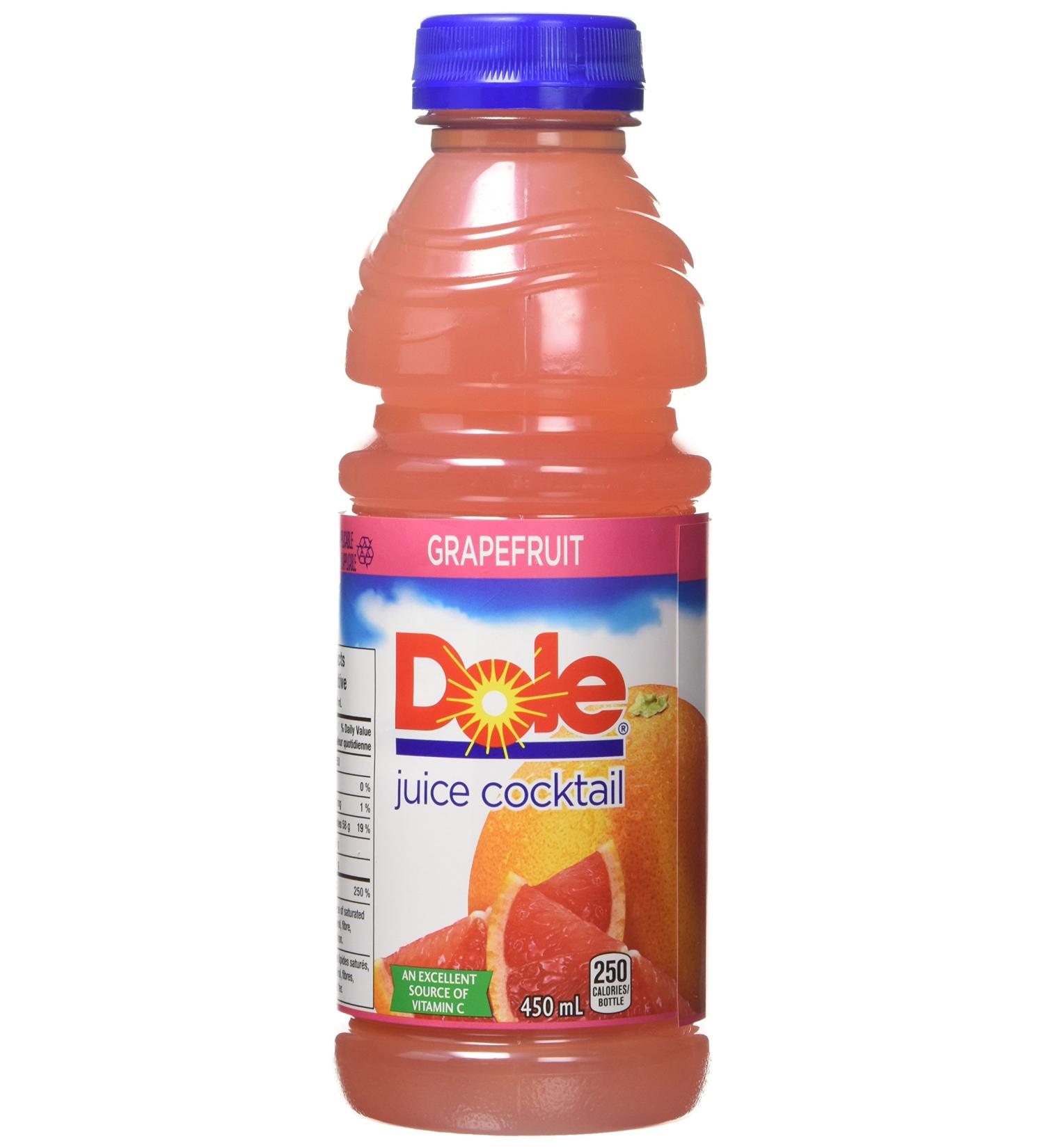 Dole Ruby Red Grapefruit Cocktail 12 Count Grapefruit 450 ml (Pack of 12) - Buy Online on SooperMarket.com