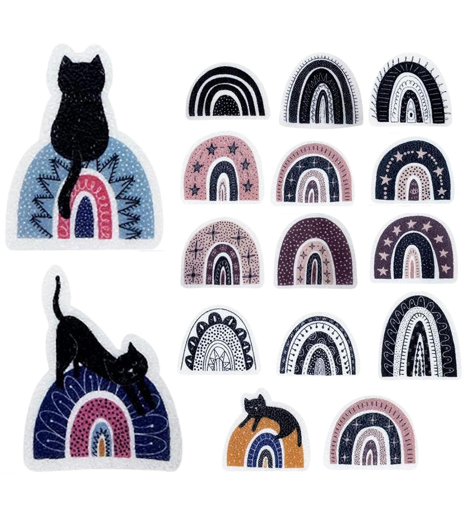 Tongfeng Soothing Sticker - 16 Atmospheric Fidget Strips | Rainbow Cat Tactile Stickers for Stress Relief & Relaxation - Buy Online on SooperMarket.com