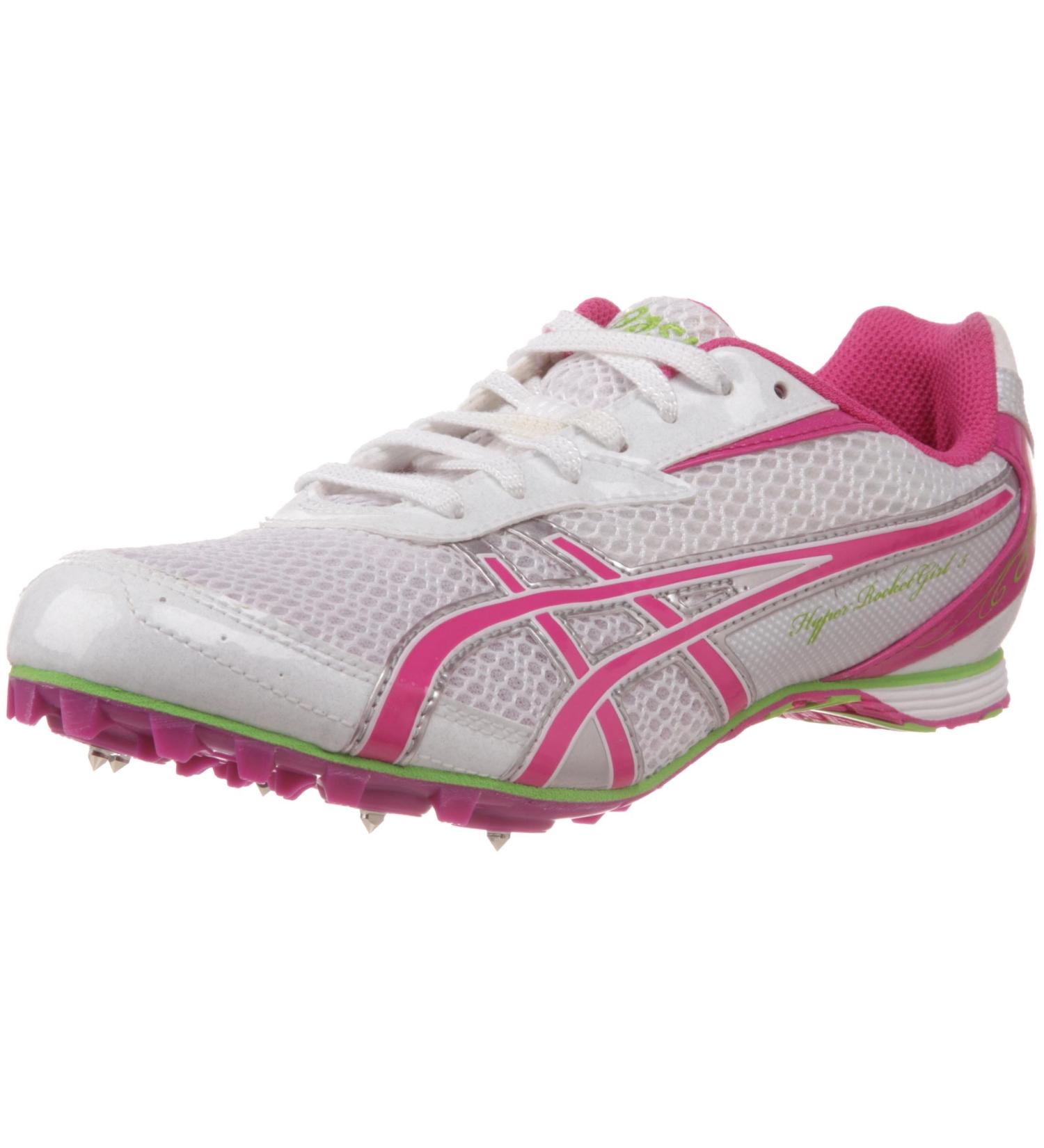 ASICS Women's Hyper-Rocketgirl 5 Track & Field Shoe 9.5 - White/Fuchsia/Green - Buy Online on SooperMarket.com