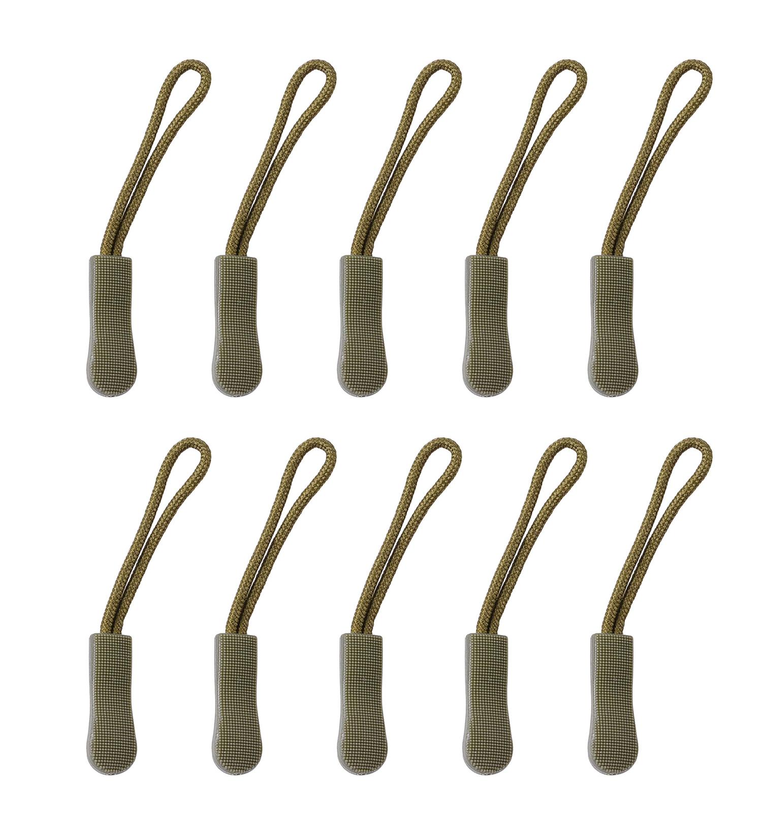 POFET 10pcs Zip Tags Cord Pulls Zipper Extensions - Green Zip Sliders for Easy Use | International Shipping Available - Buy Online on SooperMarket.com