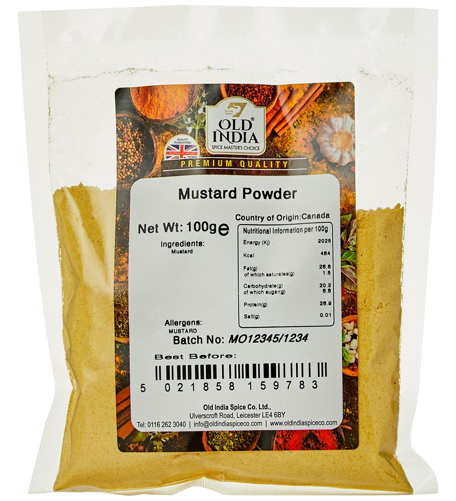 Old India Mustard Powder 100g - Authentic and Spicy Mustard Seasoning - Buy Online on SooperMarket.com