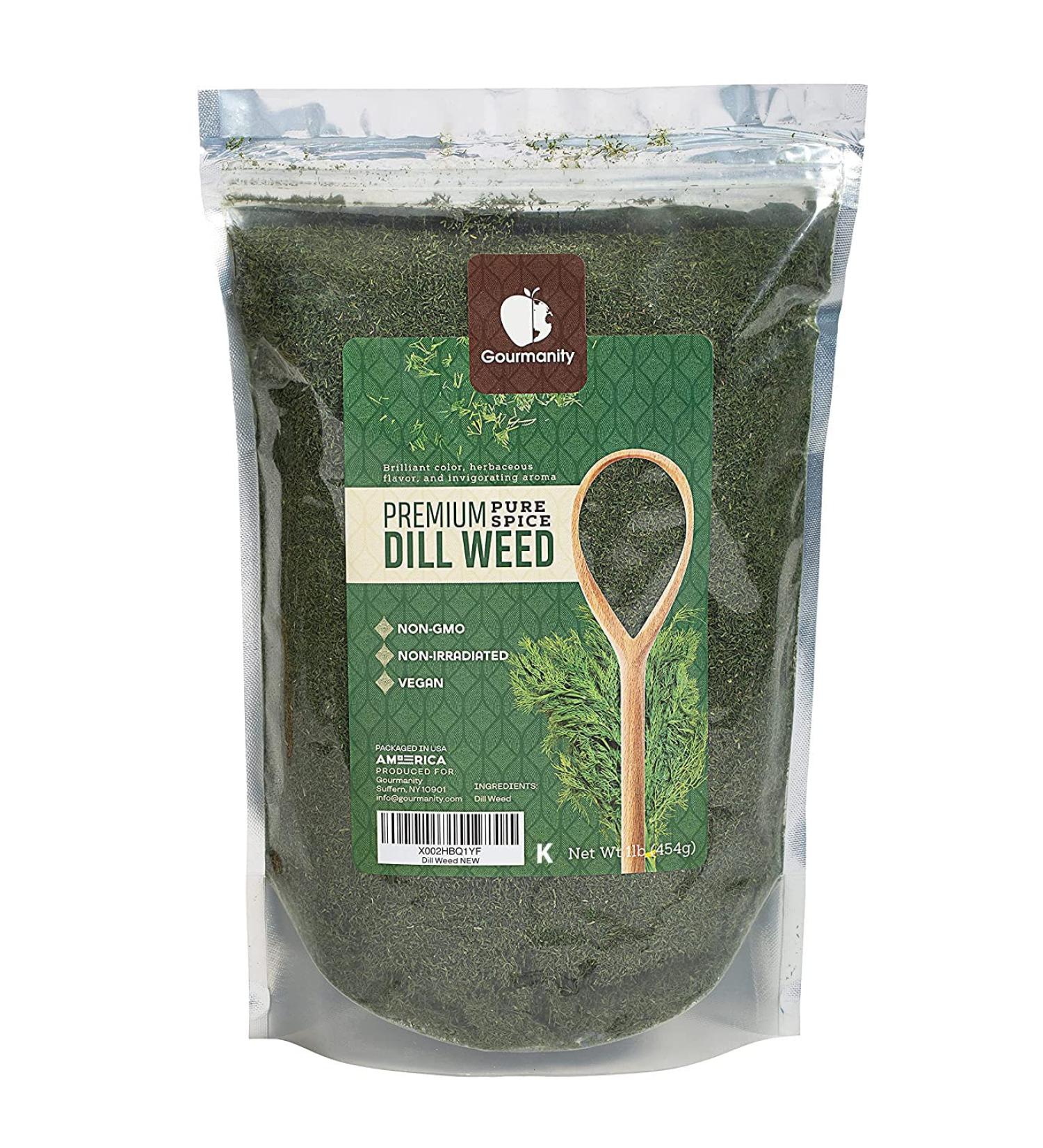 Gourmanity 1lb Dill Weed: Bulk Dried Seasoning - Kosher, Non-GMO, Non-Irradiated - Buy Online on SooperMarket.com