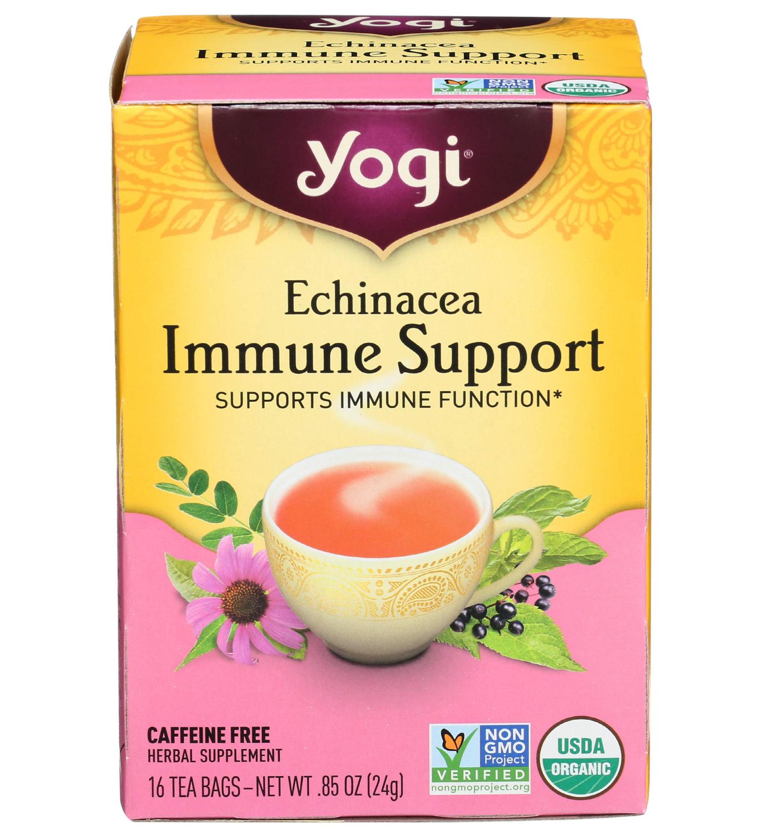 Yogi Herbal Tea Bags Echinacea Immune Support 16 ea - Buy Online on SooperMarket.com