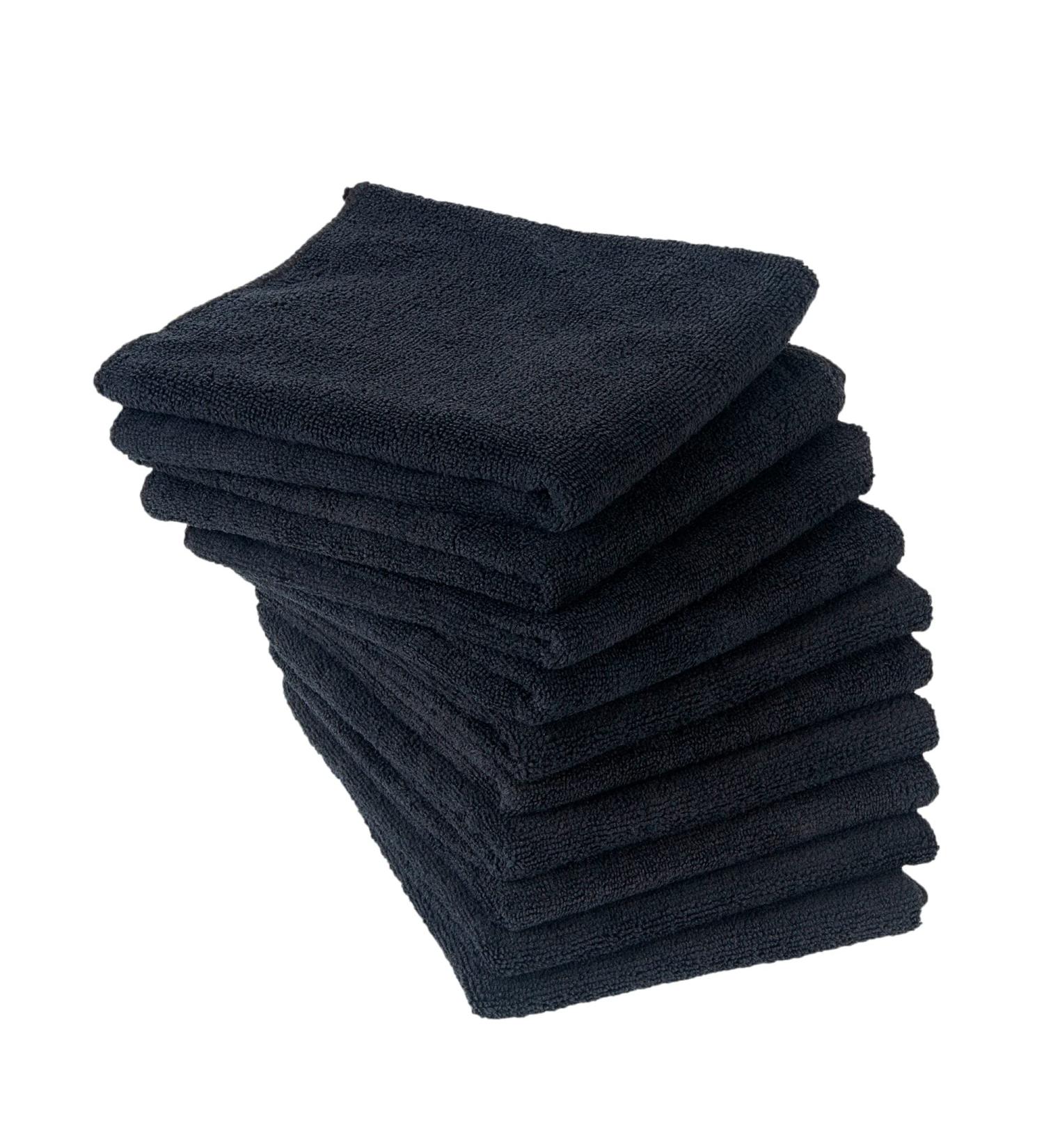 Eurow Microfiber Salon Towel  16 by 29 Inches  Black  Pack of 10 - Buy Online on SooperMarket.com