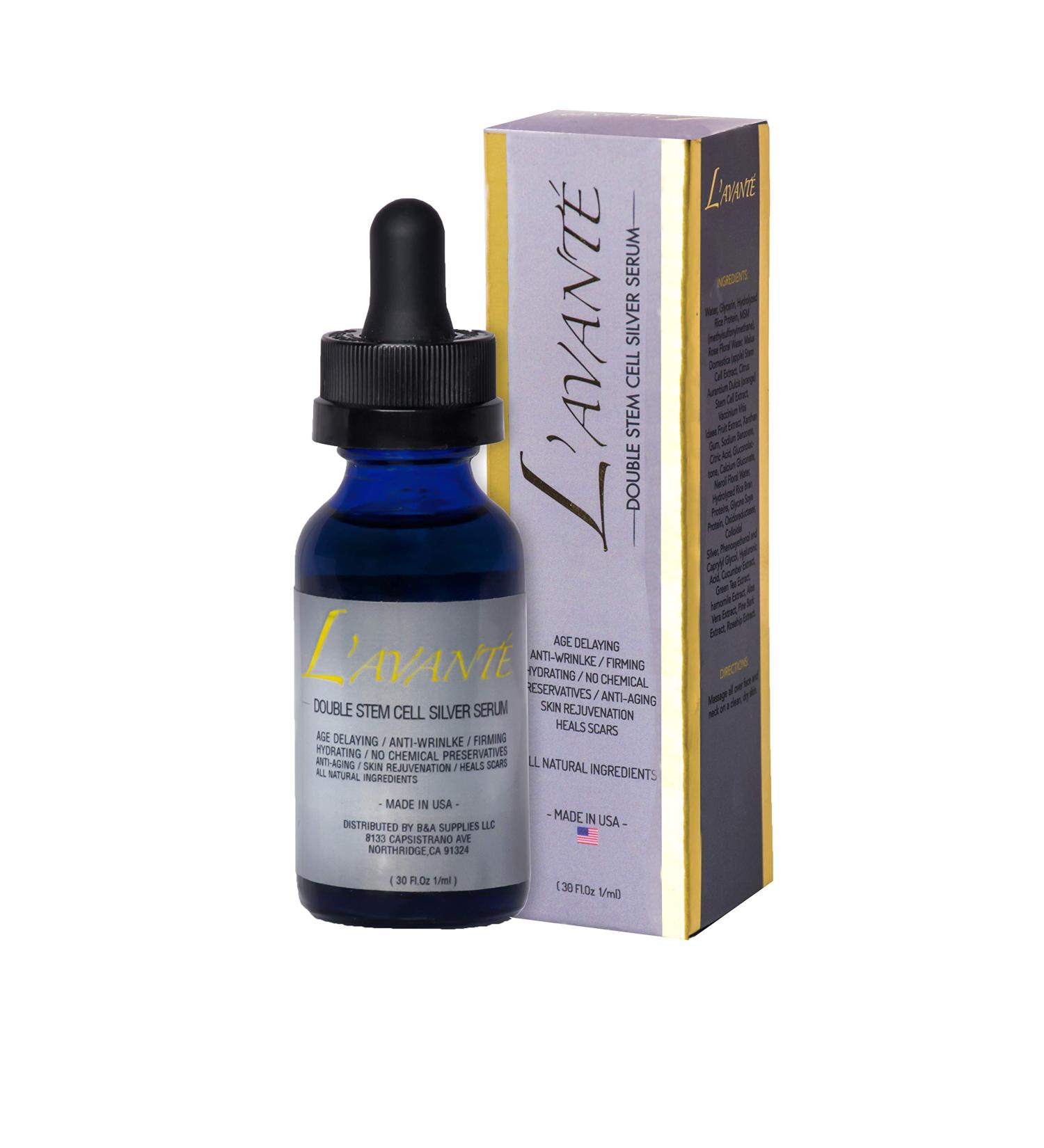 Double Stem Cell Silver Serum - Anti-Aging & Rejuvenation Treatment for Face & Neck | Scar & Acne Therapy Hydrating Moisturizer - Buy Online on SooperMarket.com