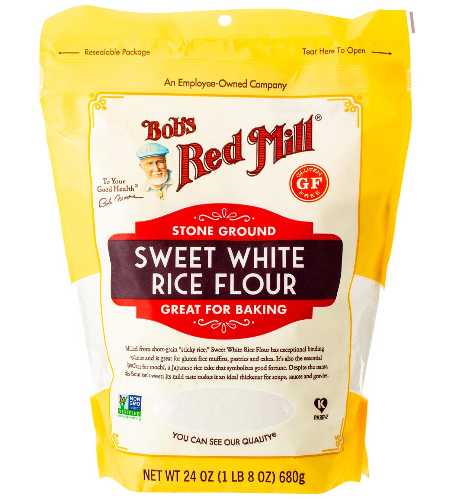 Bob's Red Mill Sweet White Rice Flour - 24 Oz (1.5 lb) | Gluten-Free Baking - Buy Online on SooperMarket.com