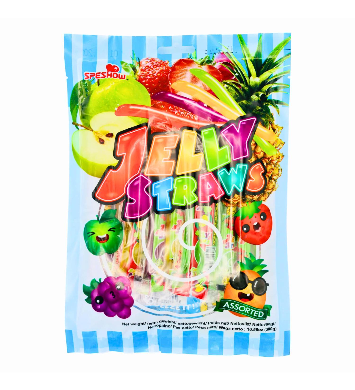 Vmart Jelly Straws Assorted Fruit Flavours TikTok Sweets Sticks Snacks 300g - Delicious Assortment of Jelly Snacks for TikTok Lovers - Buy Online on SooperMarket.com
