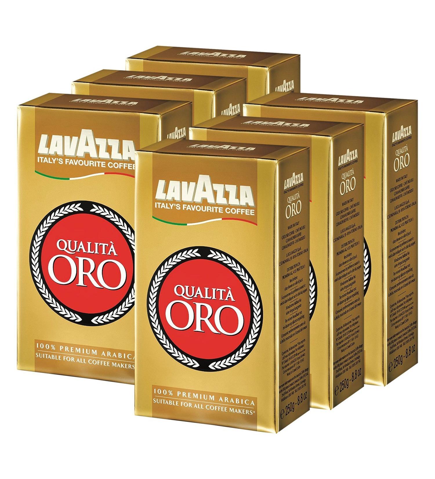 Buy Lavazza Coffee Qualit ORO (6 x 250g) - Premium Mocha Coffee - International Shipping Available - Buy Online on SooperMarket.com